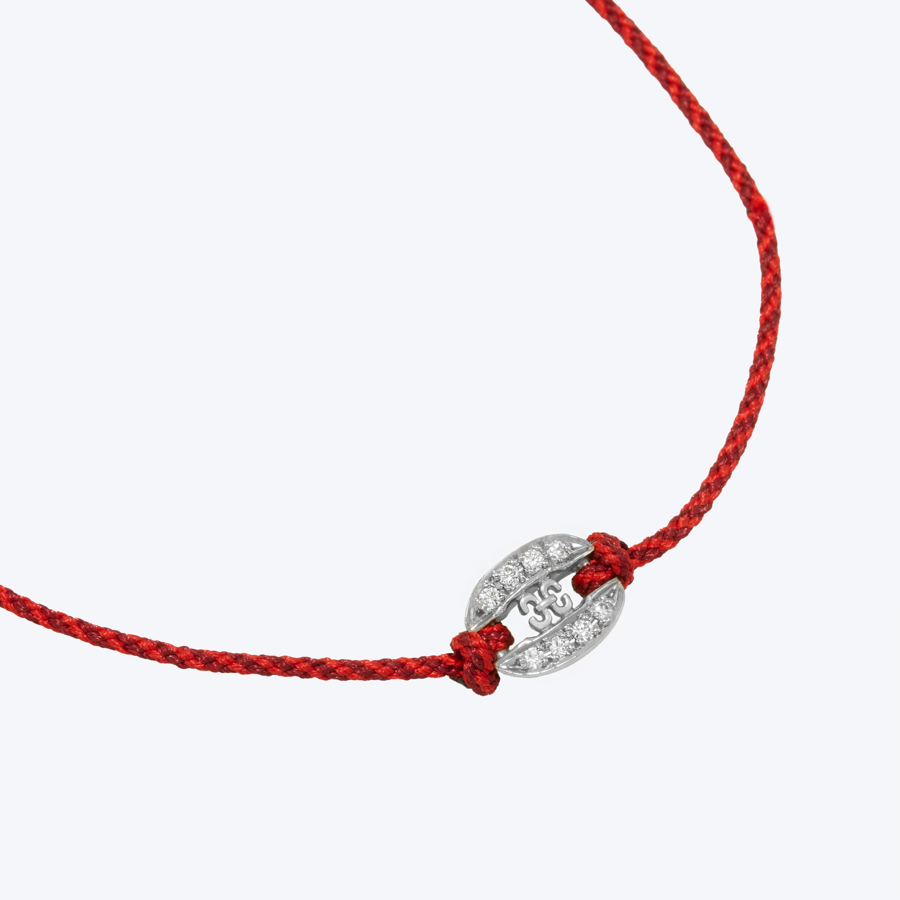 LINKS SAMURAI BRAIDED CORD BRACELET(white gold with melee diamonds)