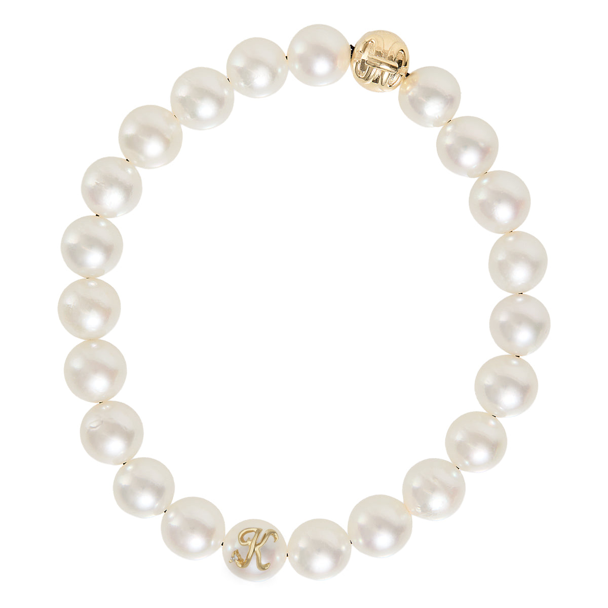 Aura Initial Bracelet Ivory