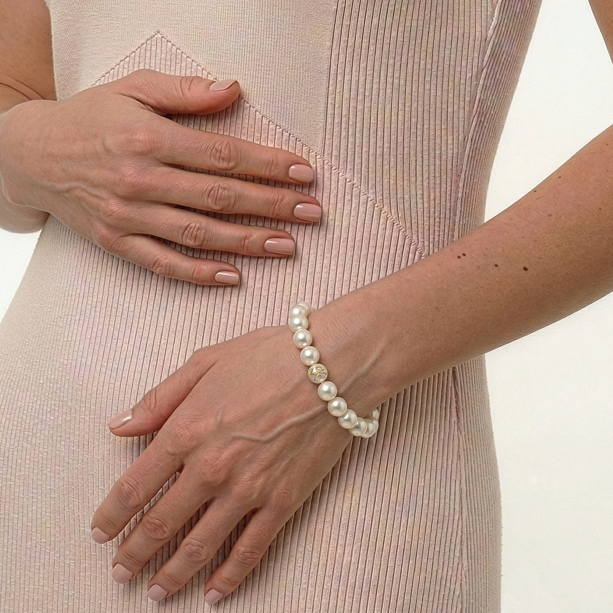 Aura Initial Bracelet Ivory