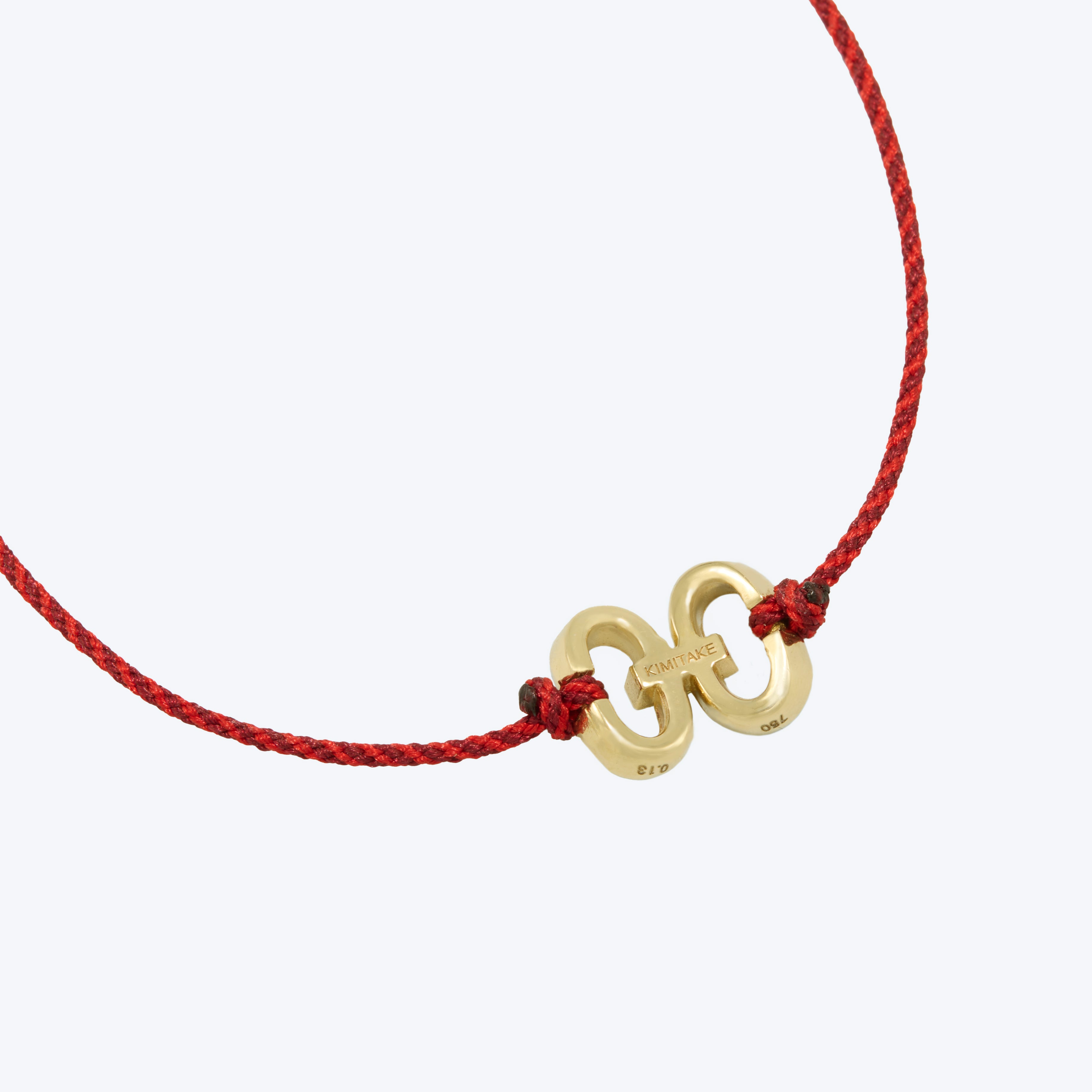 Harmony Iconic Samurai Braided Cord Bracelet (yellow gold with melee diamonds)