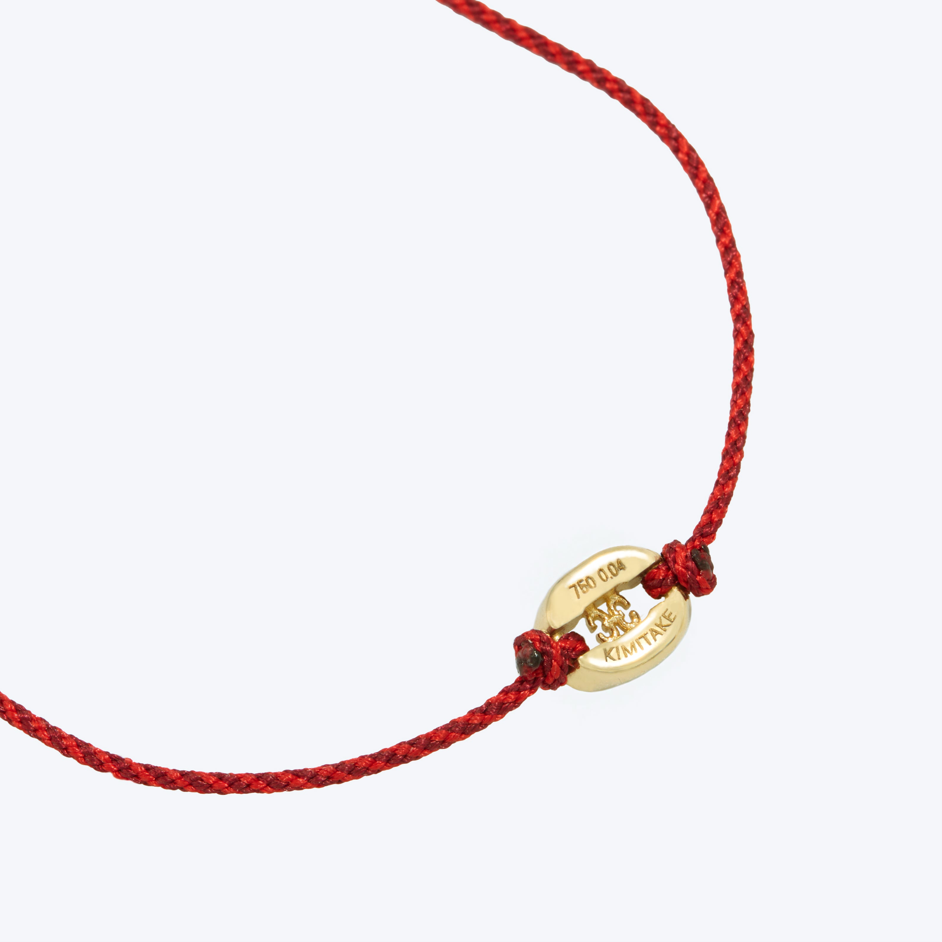 LINKS SAMURAI BRAIDED CORD BRACELET(yellow gold with melee diamonds)