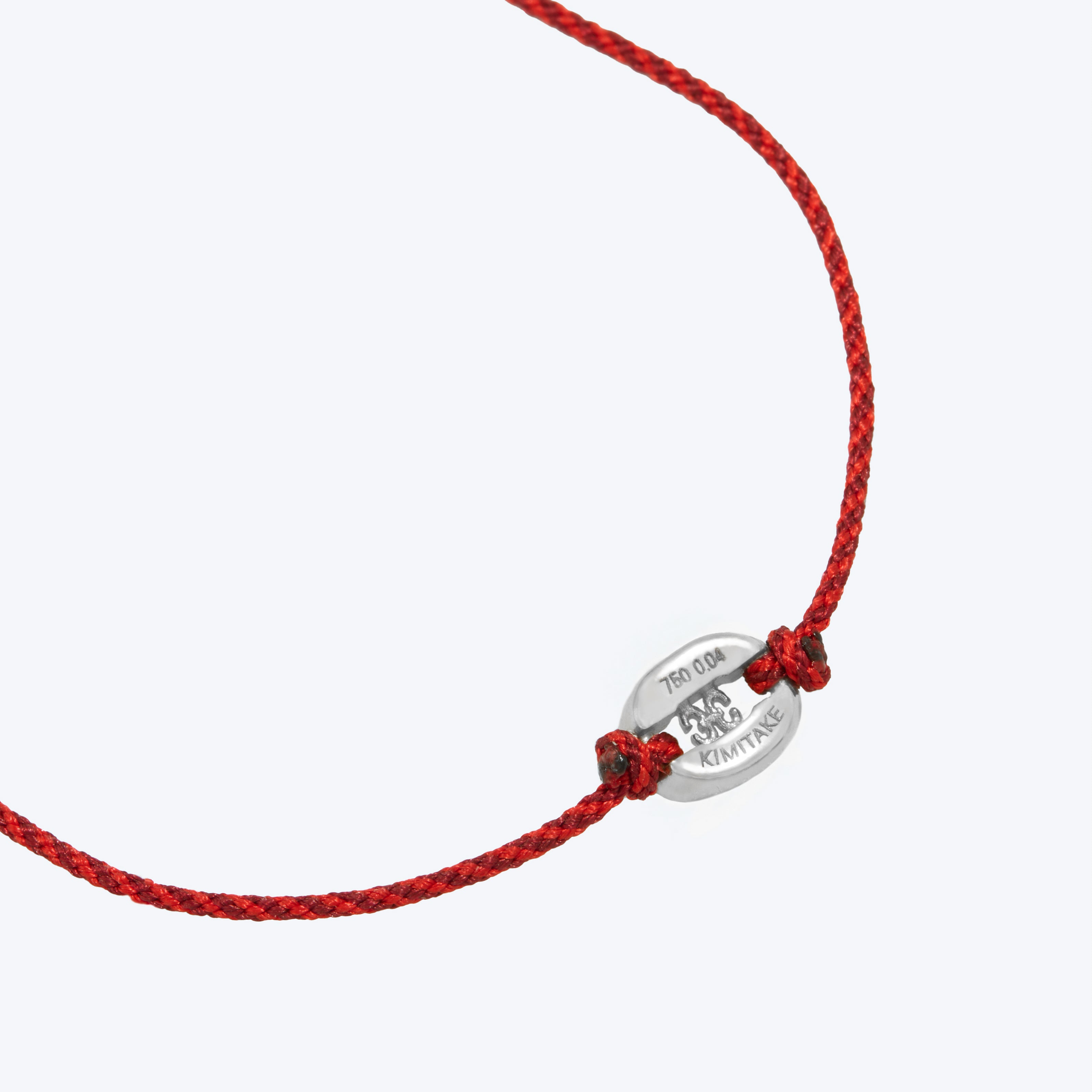 LINKS SAMURAI BRAIDED CORD BRACELET(white gold with melee diamonds)