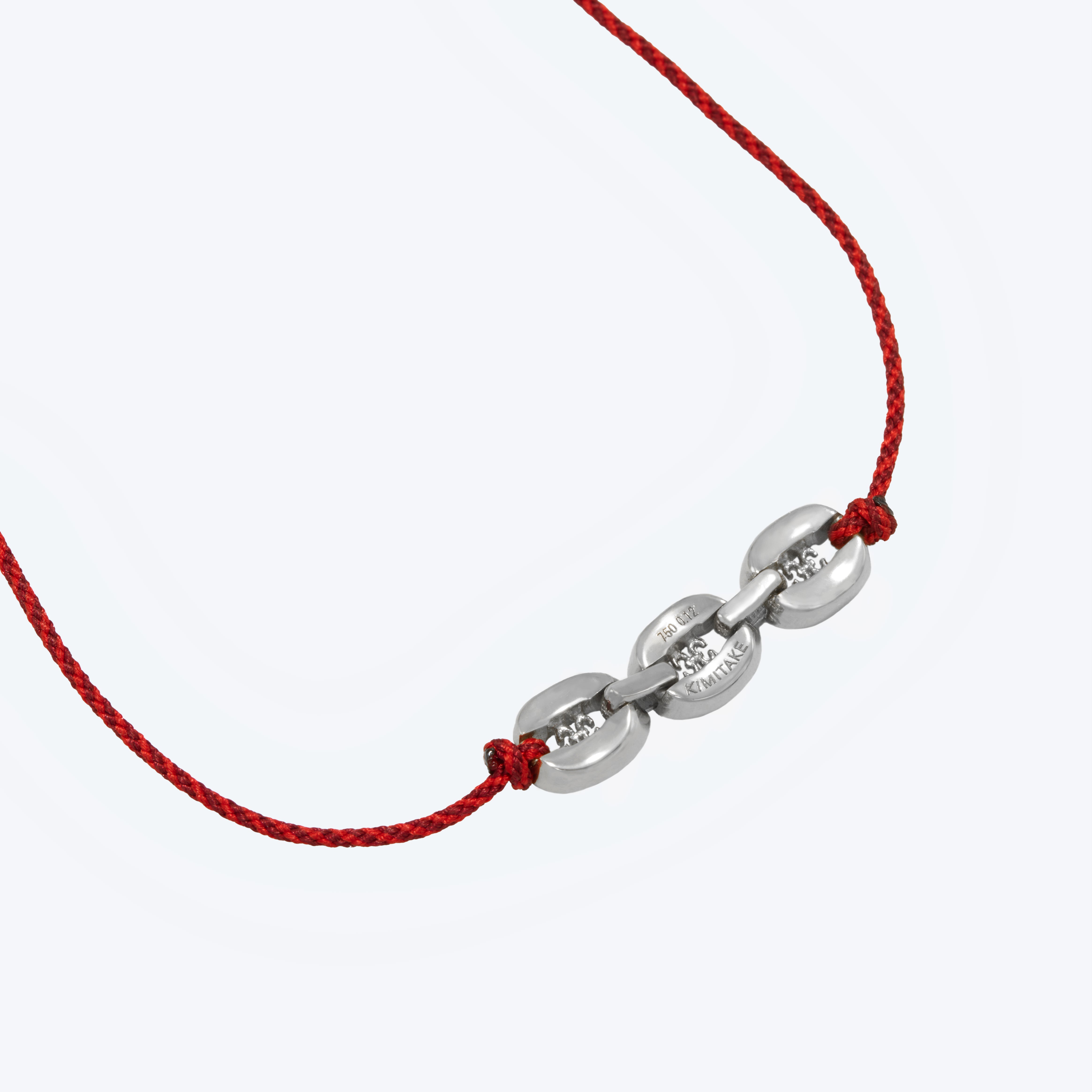 LINKS THREE LINKS SAMURAI BRAIDED CORD BRACELET(white gold with melee diamonds)