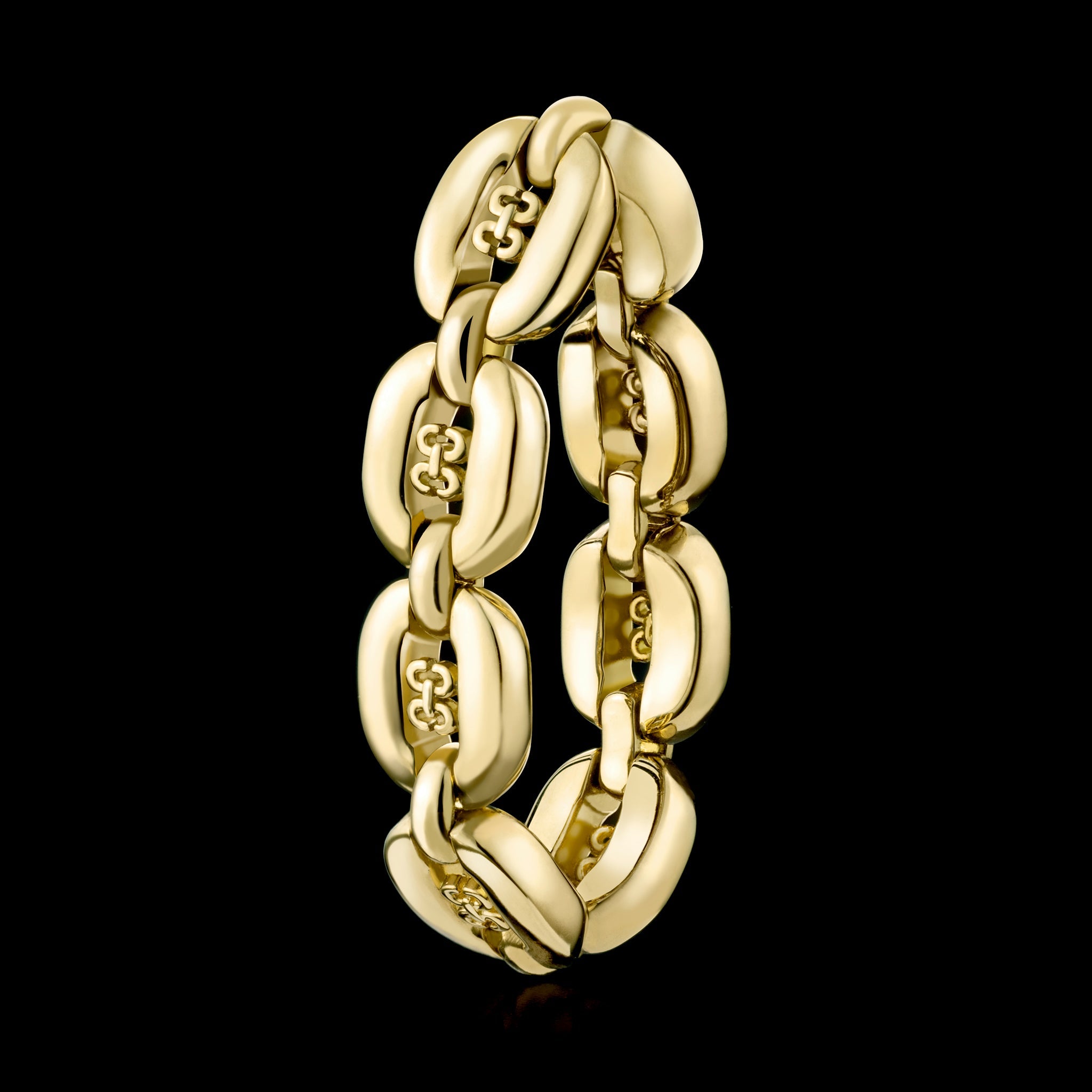 Links Chain Ring (yellow gold)