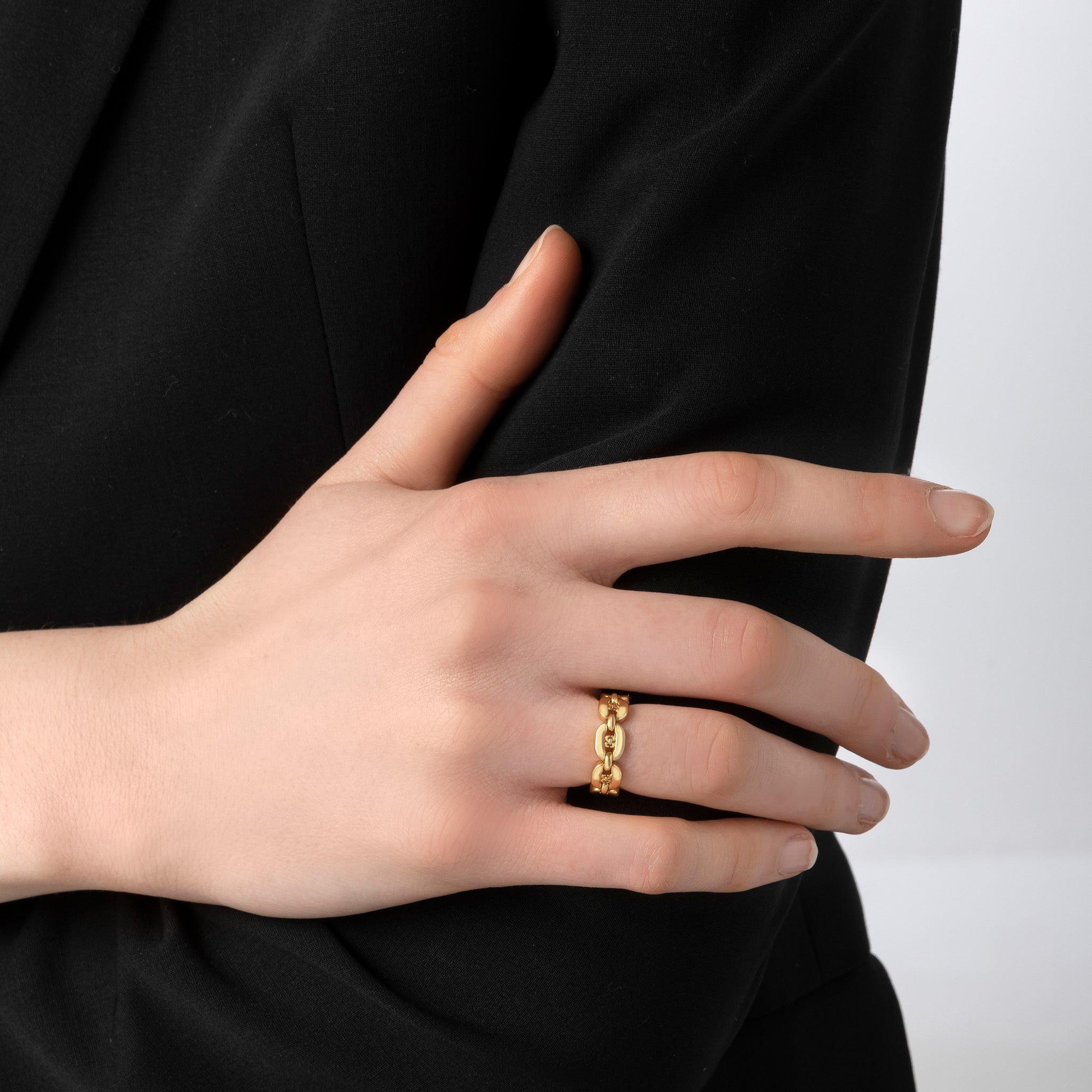 Links Chain Ring (yellow gold)