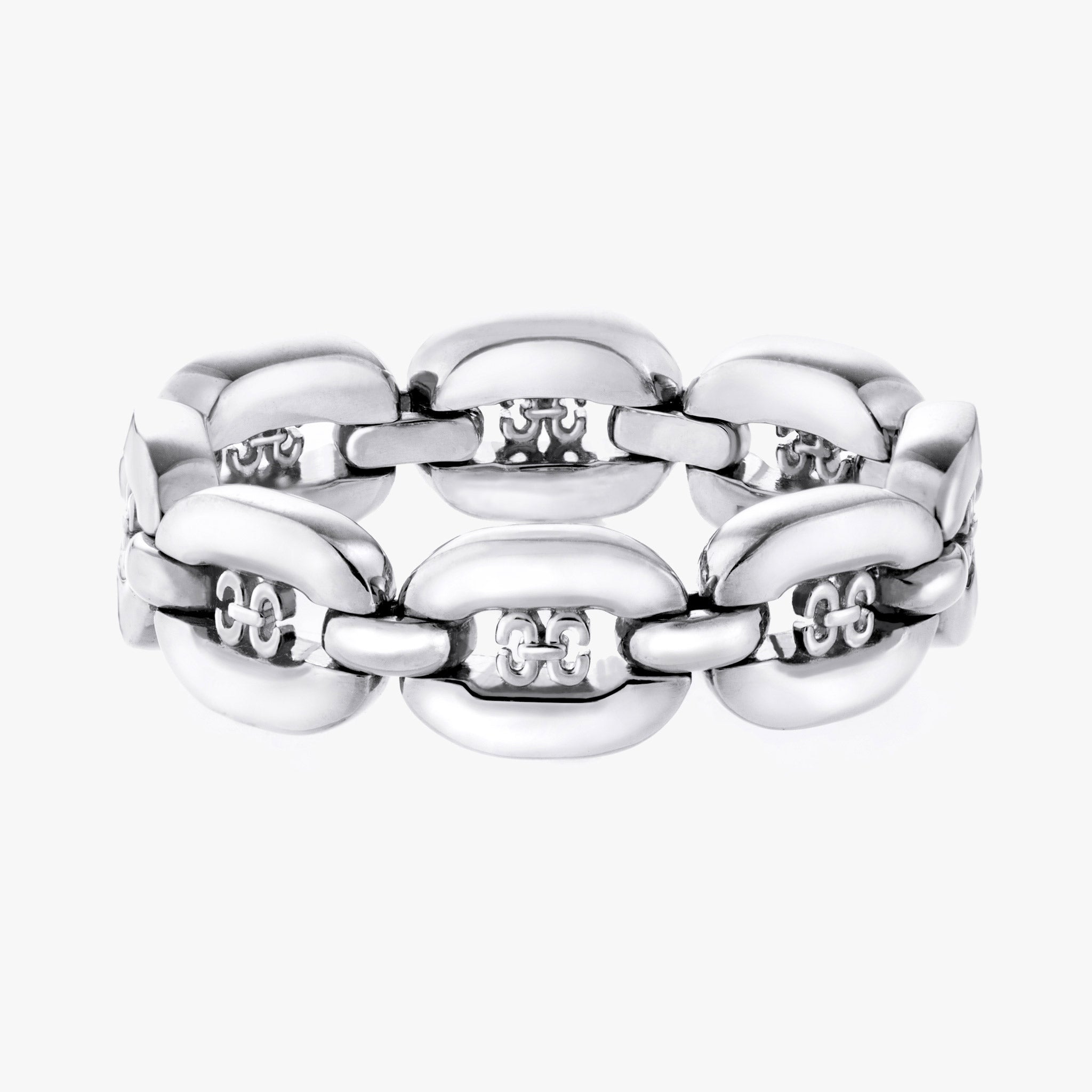 Links Chain Ring (white gold)