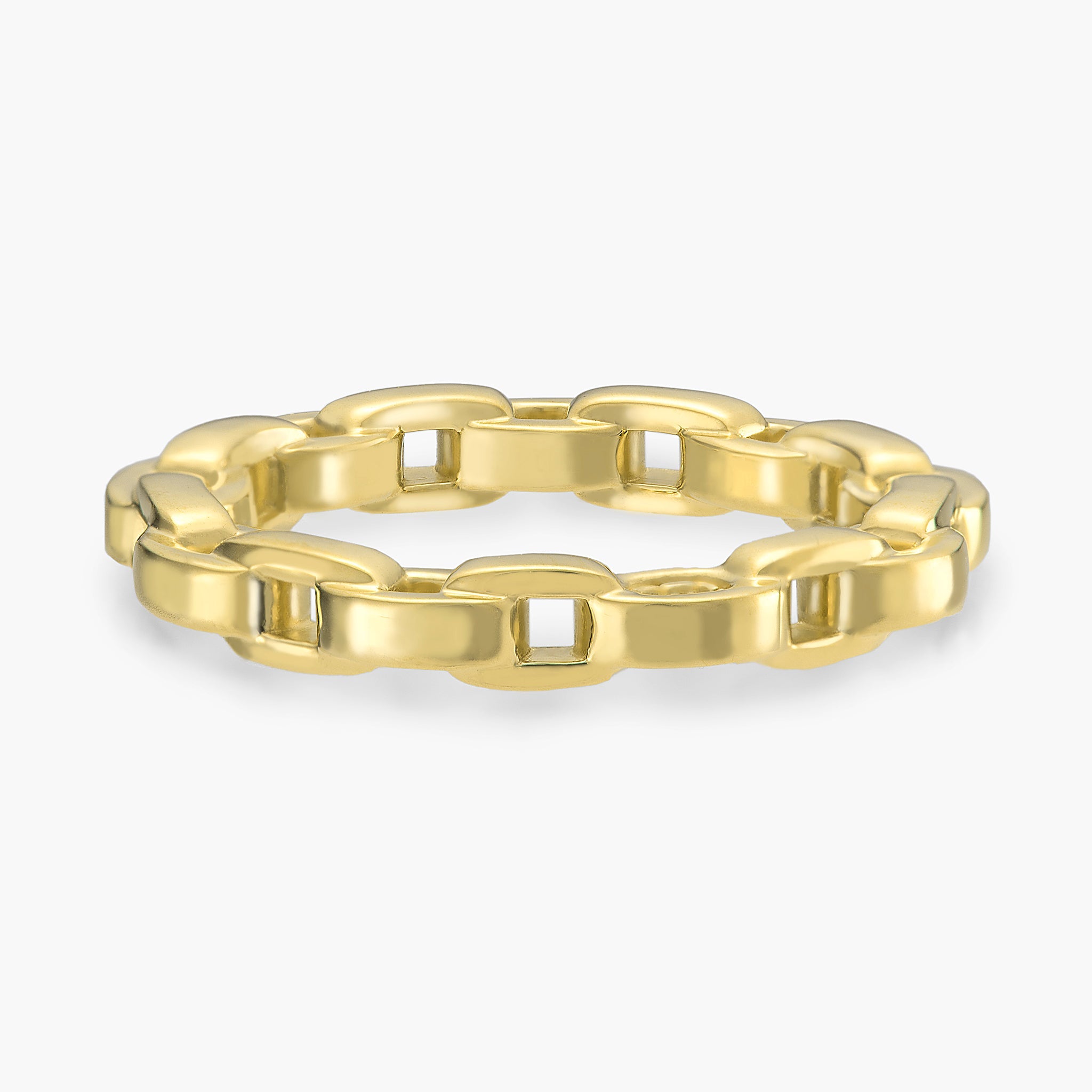 Links Three Side Chain Ring (yellow gold)
