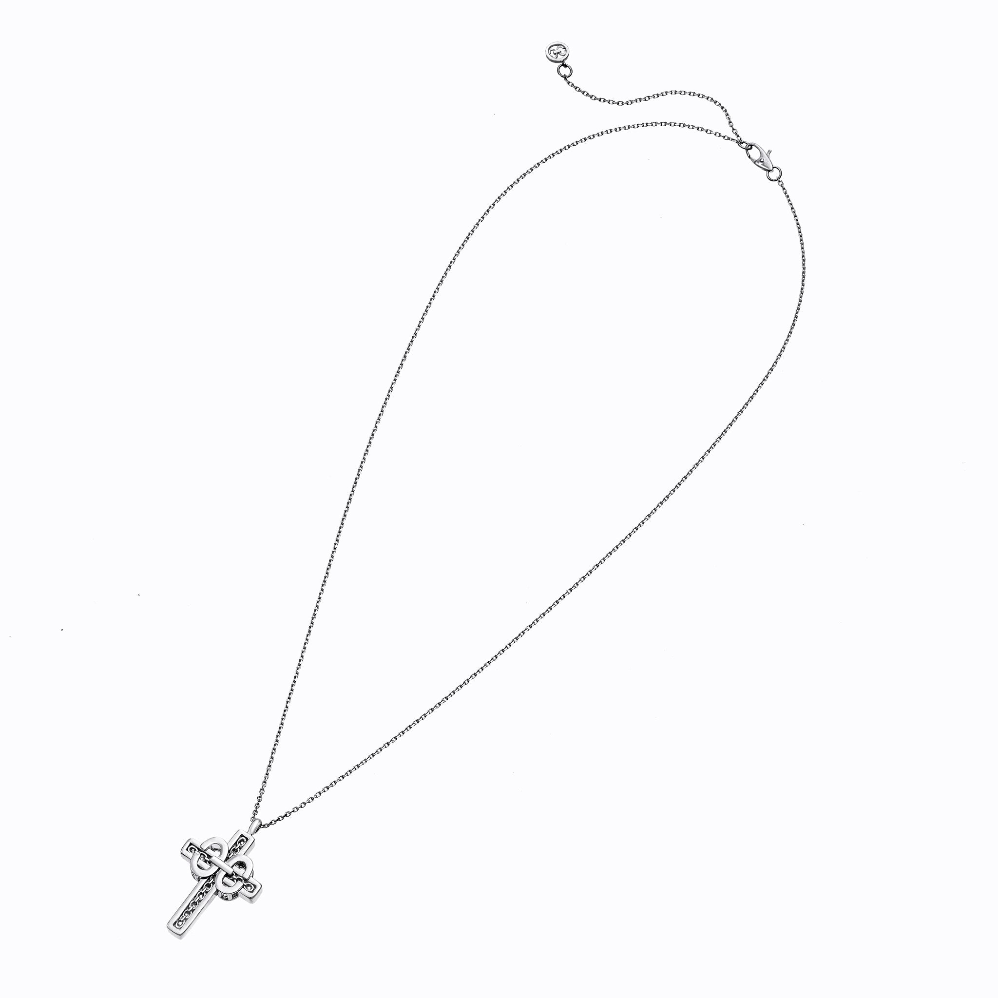 Harmony Iconic Cross Necklace (white gold with diamonds)