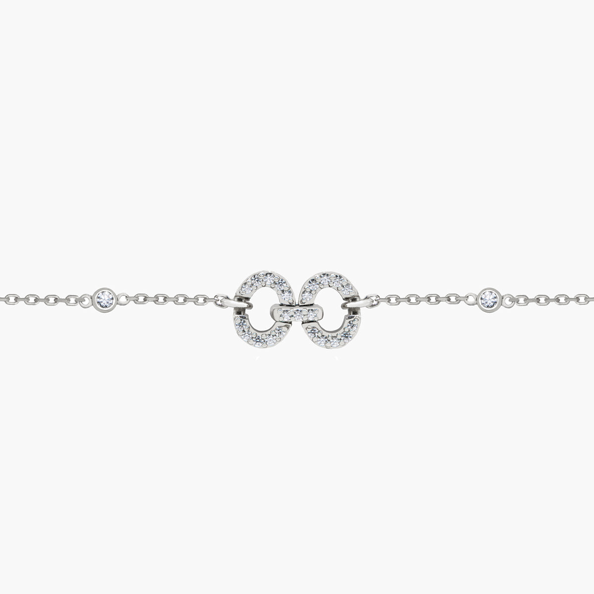Links HC Logo Bracelet (white gold with melee diamonds)