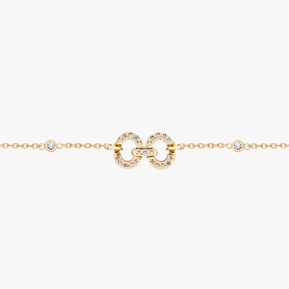 Links HC Logo Bracelet (yellow gold with melee diamonds)