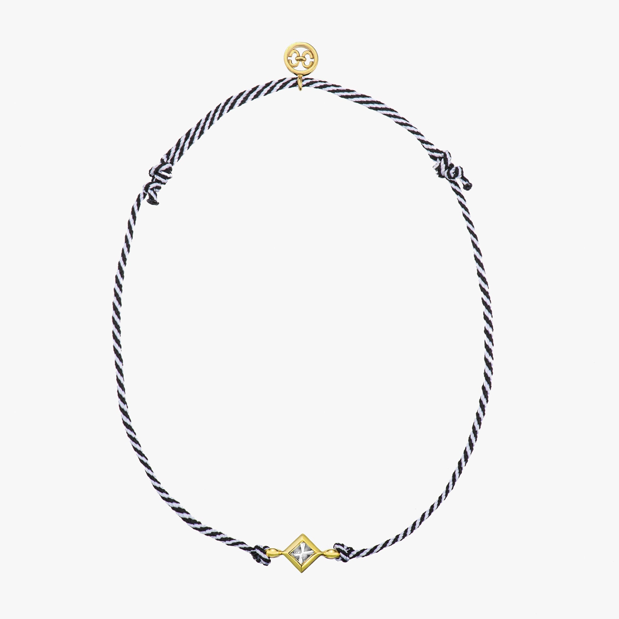 Adeve Harmony Square Samurai Braided Cord Bracelet S (yellow gold)