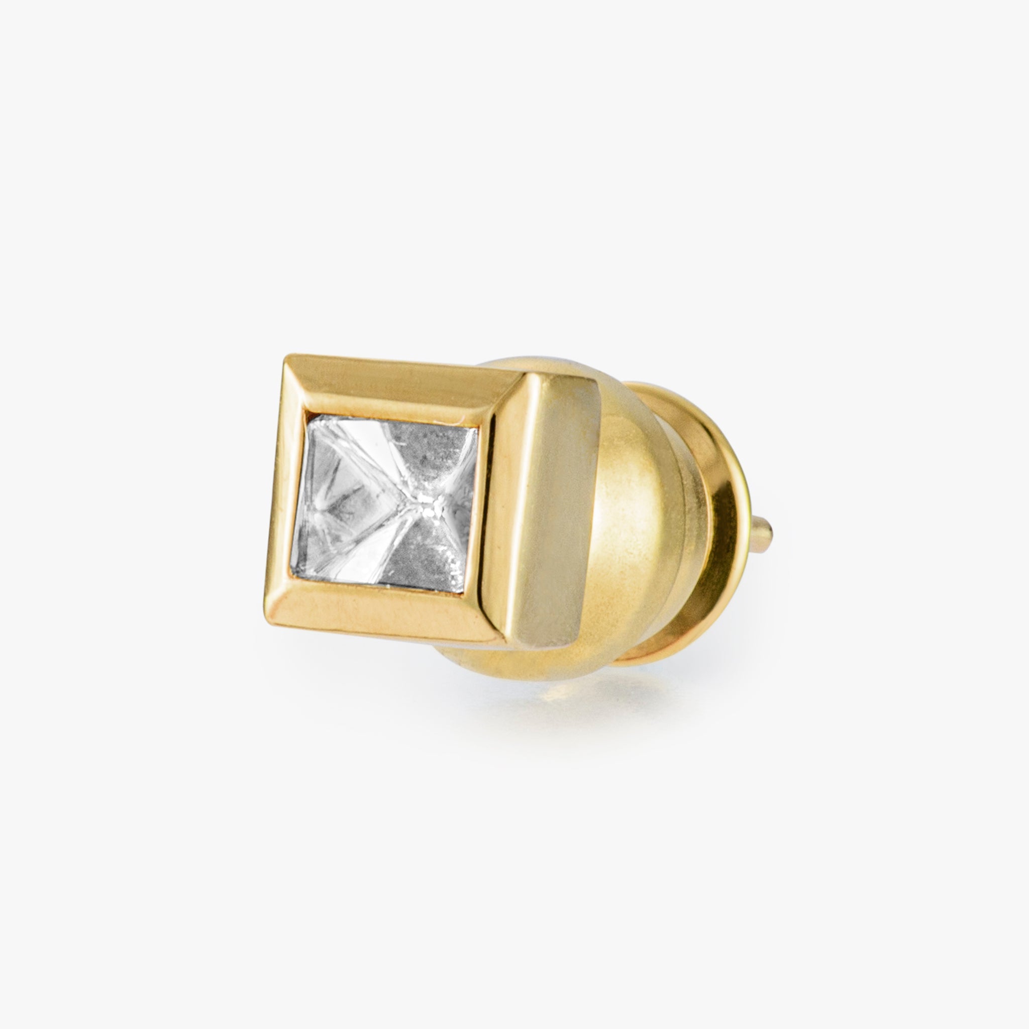 Adeve Square Earring S (yellow gold)