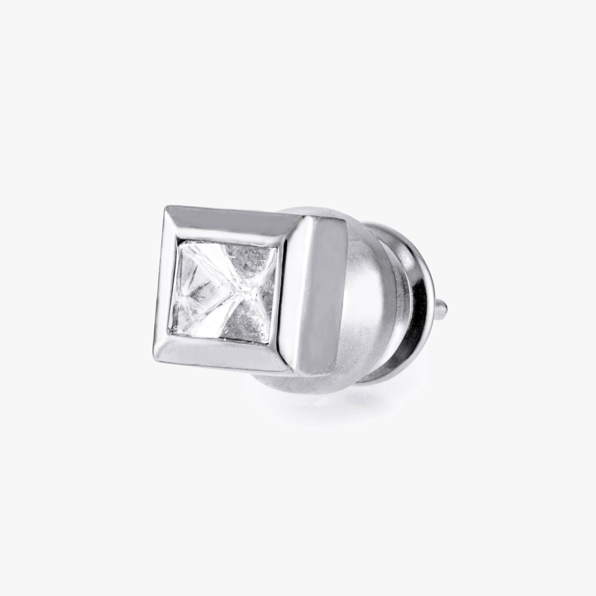 Adeve Square Earring S (white gold)