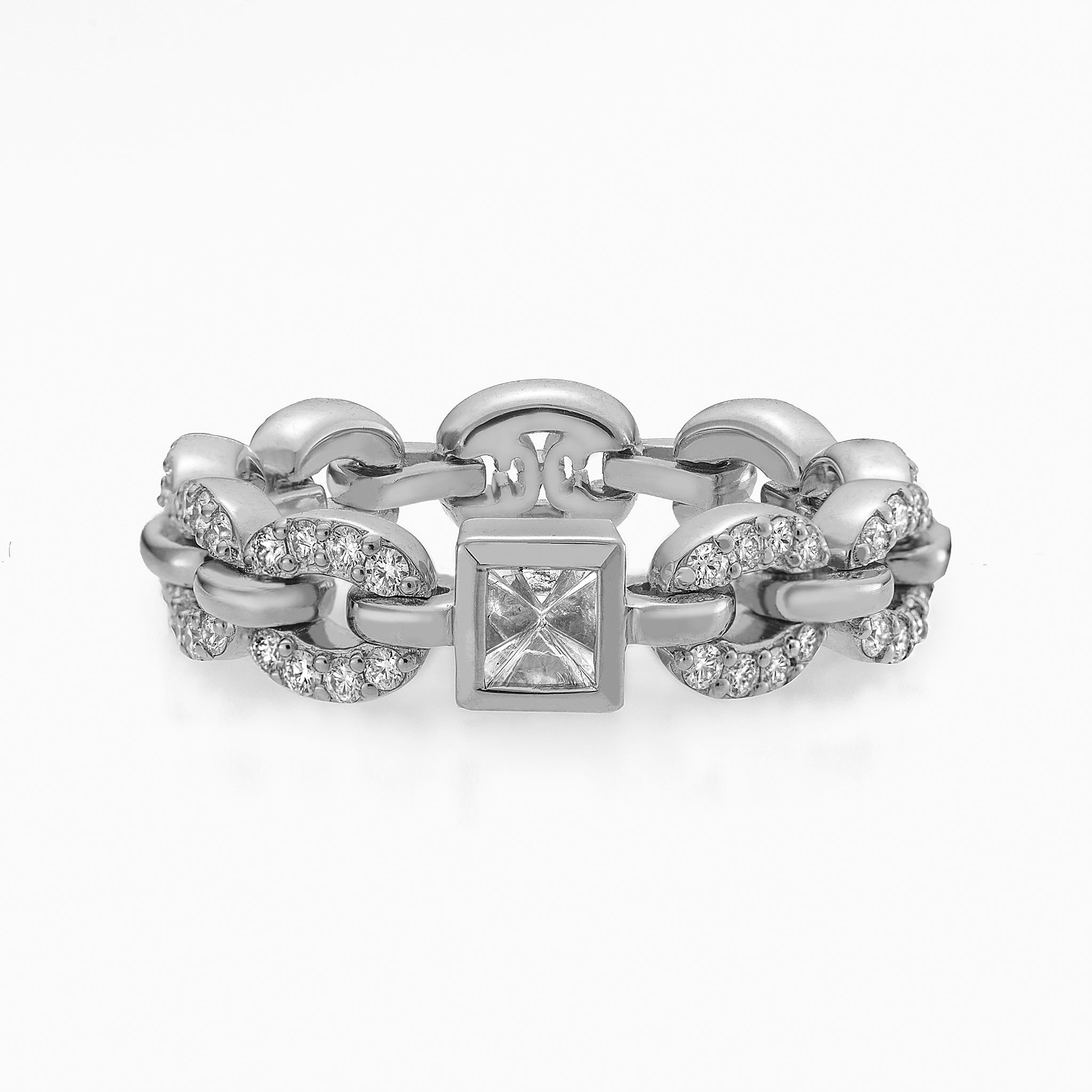 Adeve Links Tiny Ring (white gold with diamonds)