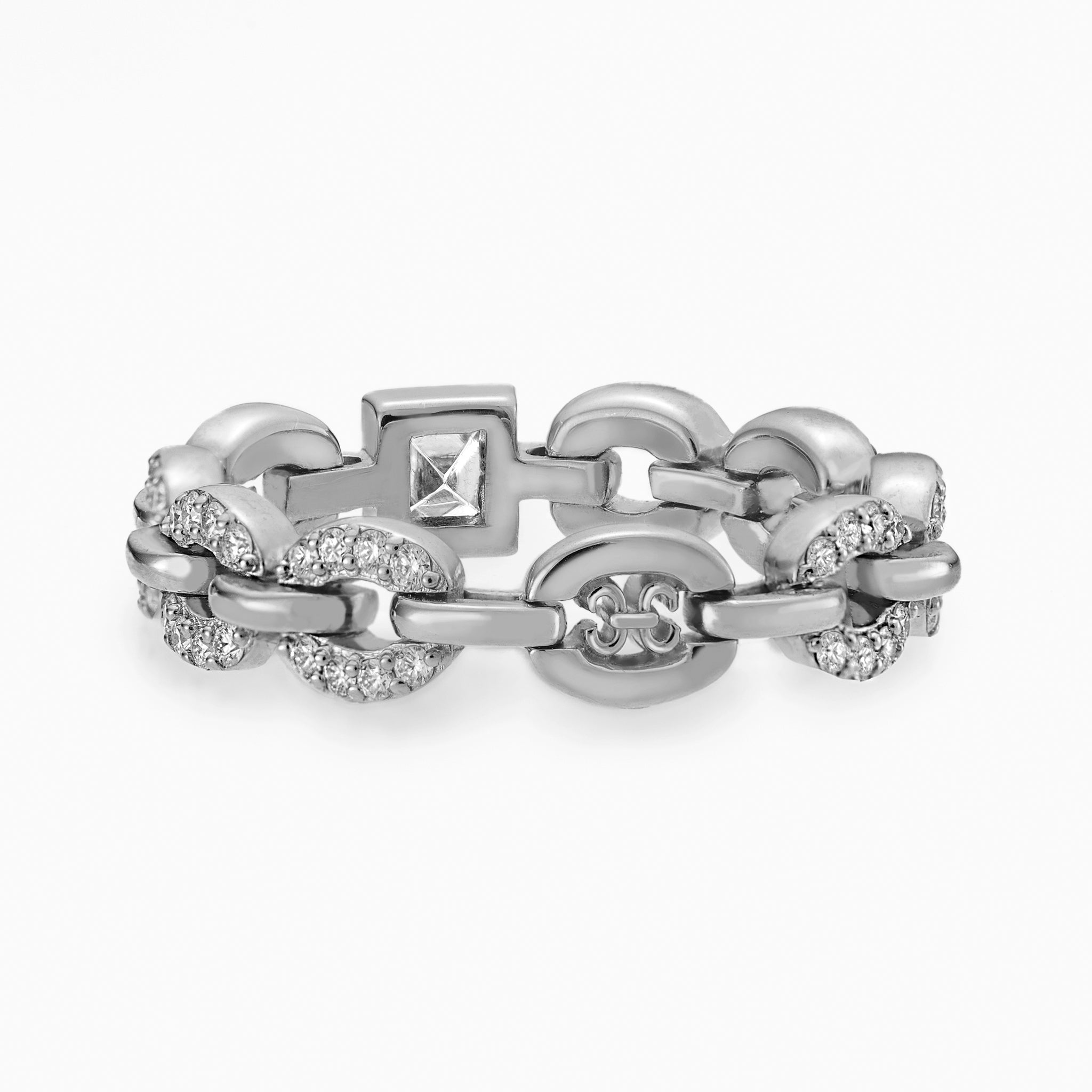 Adeve Links Tiny Ring (white gold with diamonds)