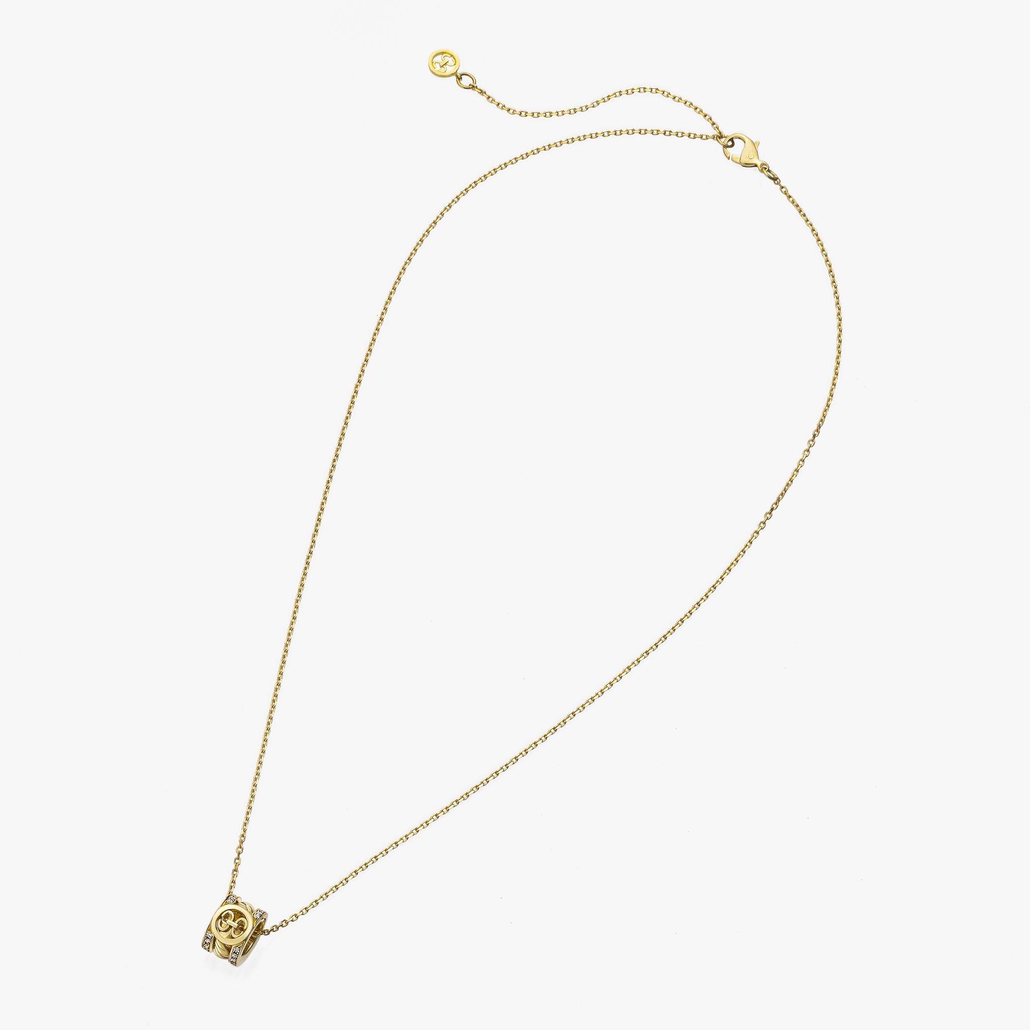 Adeve Birth Eternal Necklace (yellow gold with melee diamonds)