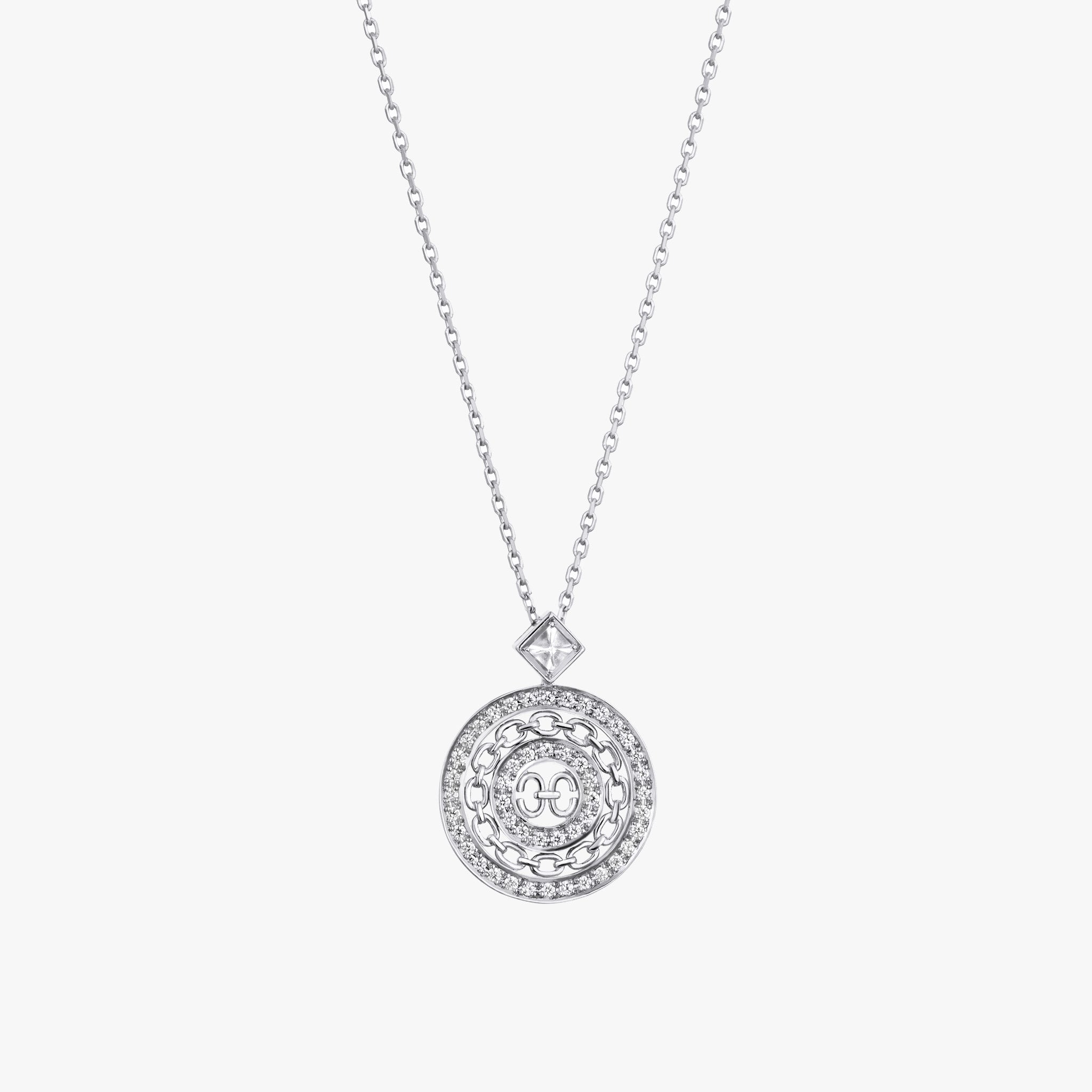 Adeve Links Timeless Necklace (white gold with melee diamonds)