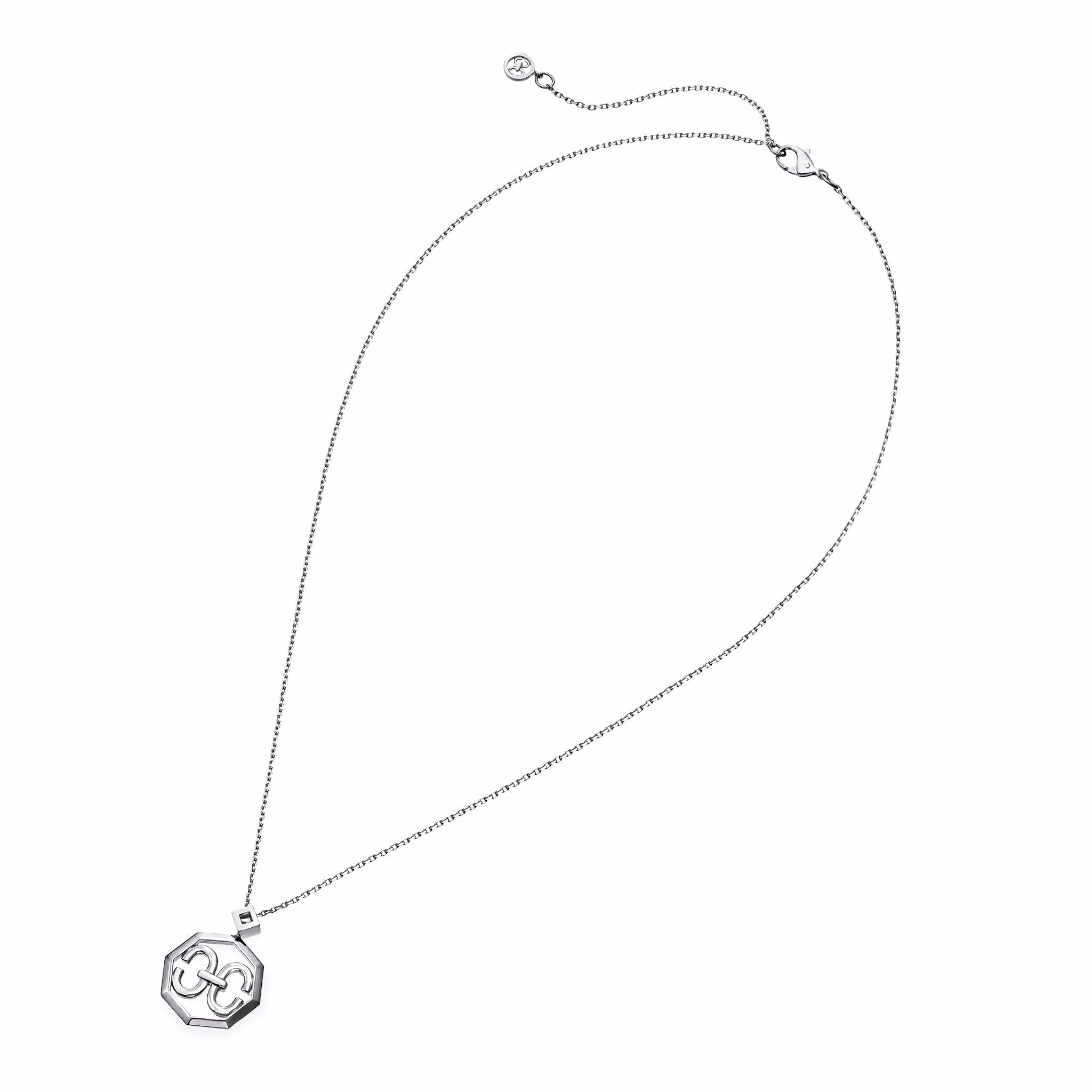 Adeve Harmony Iconic Octagon Necklace (white gold)