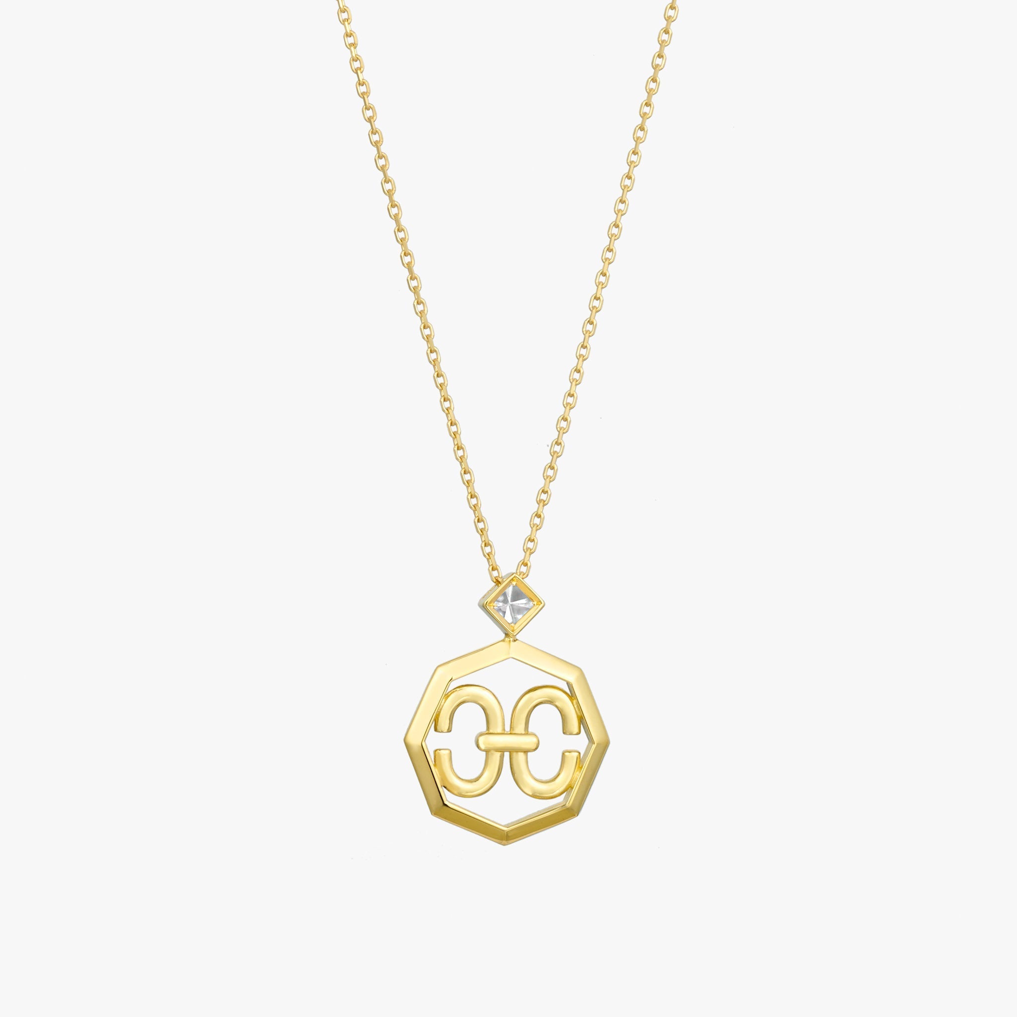 Adeve Harmony Iconic Octagon Necklace (yellow gold)