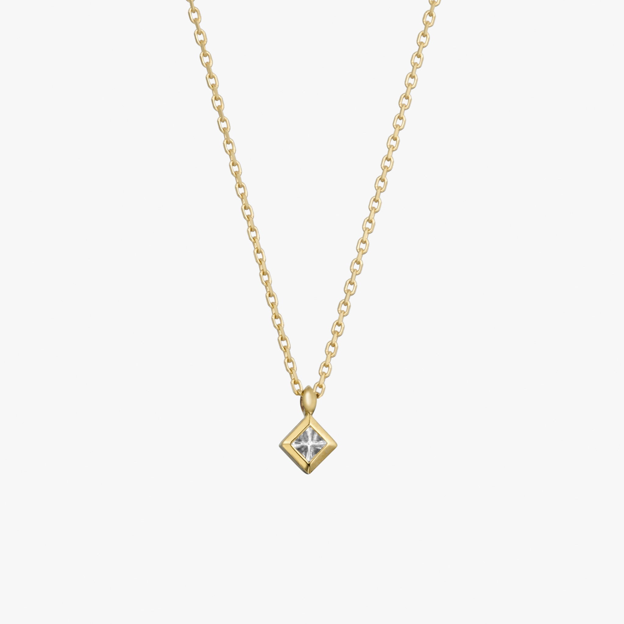 Adeve Harmony Square Necklace S (yellow gold)