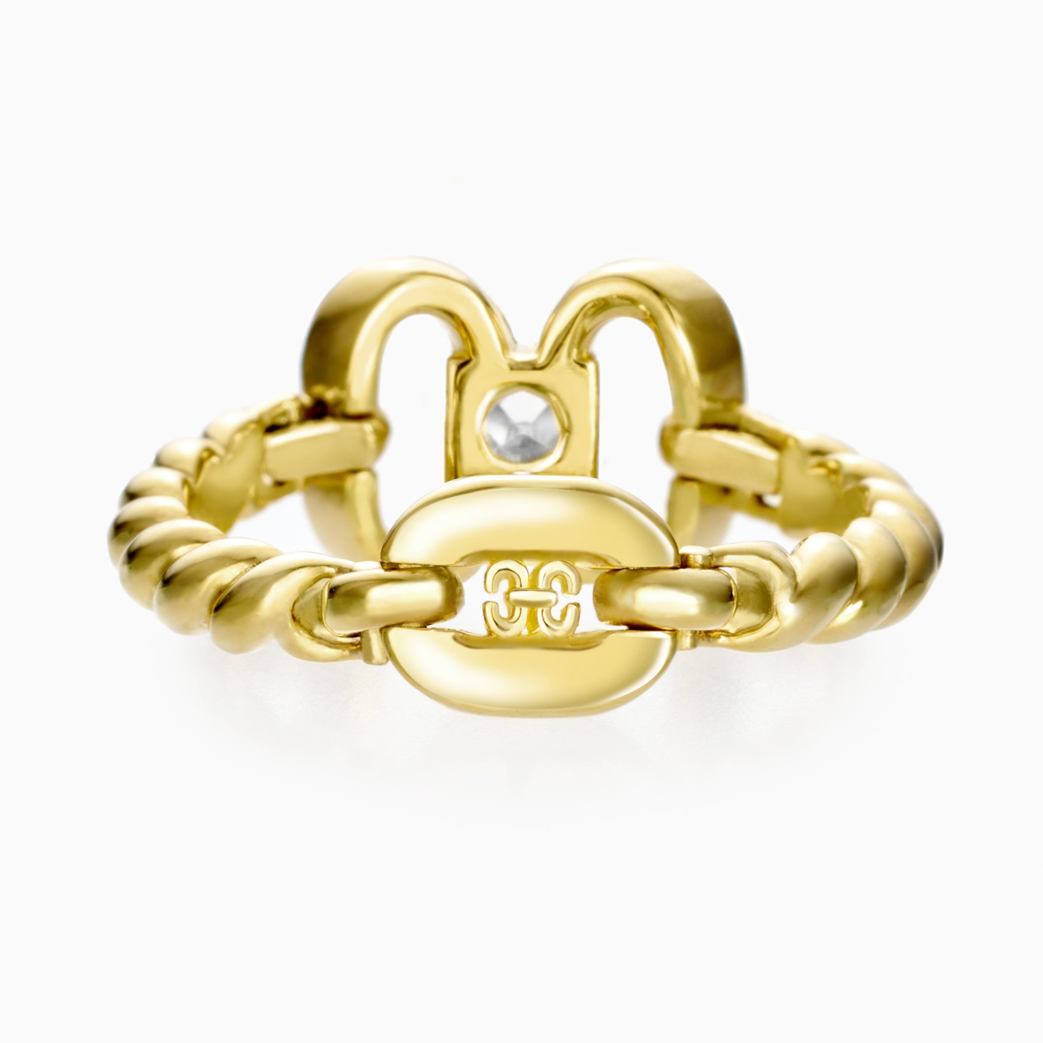 Adeve Birth Iconic Ring (yellow gold with melee diamonds)