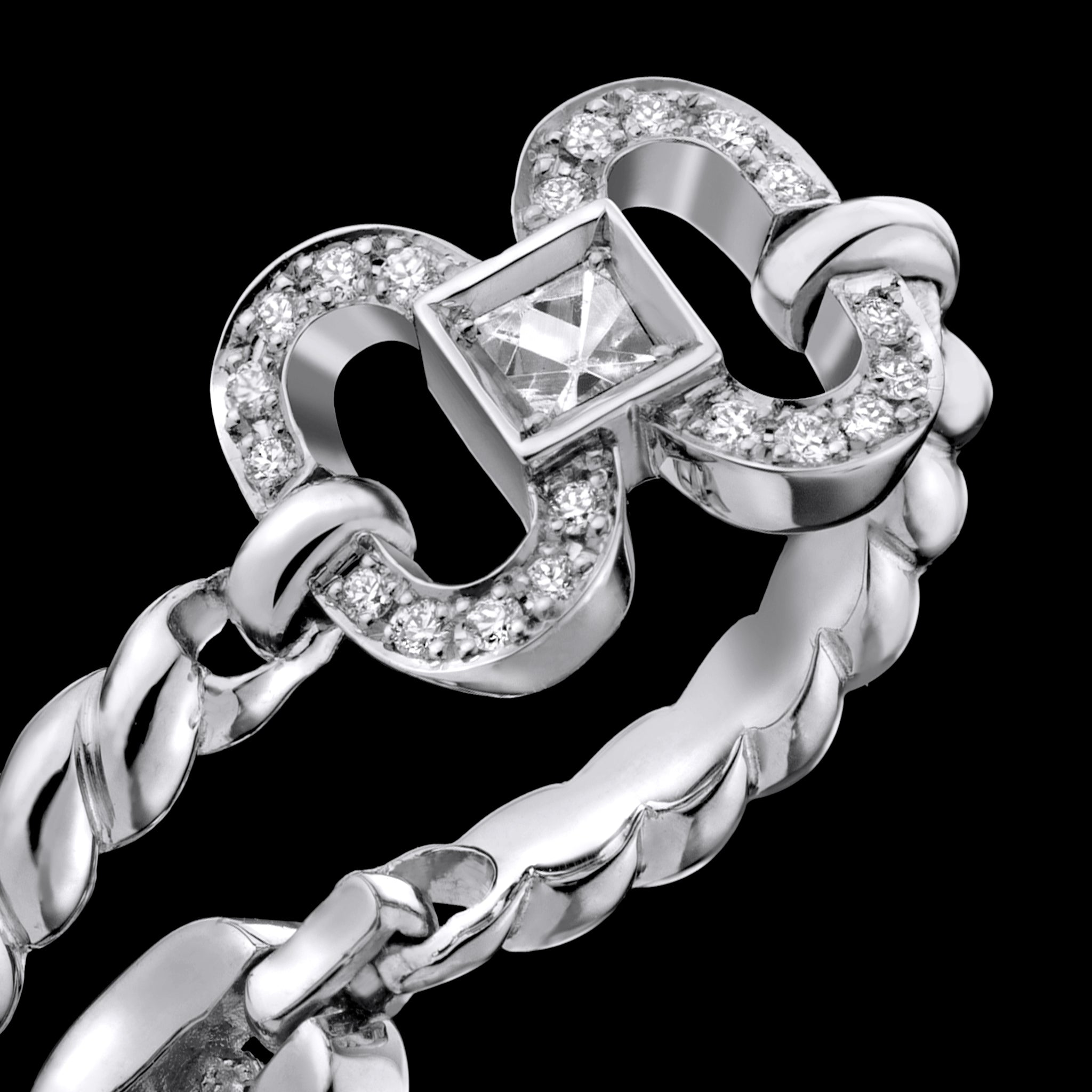 Adeve Birth Iconic Ring (white gold with melee diamonds)