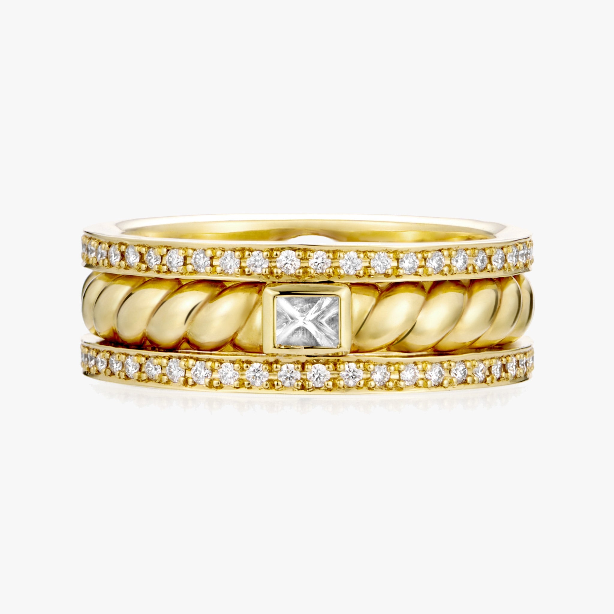 Adeve Birth Eternal Ring (yellow gold with melee diamonds)