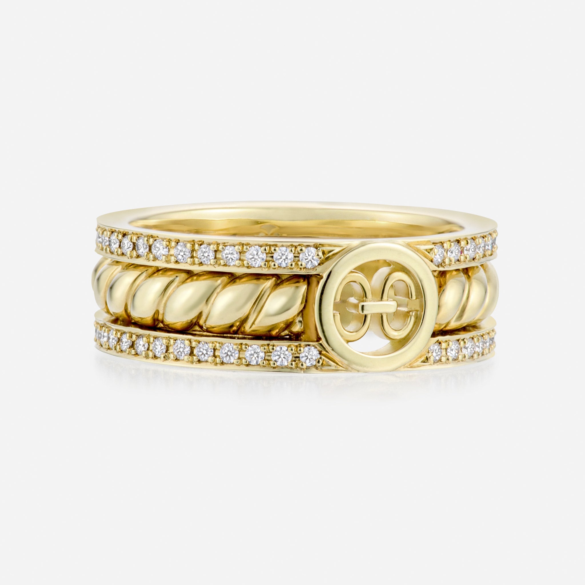 Adeve Birth Eternal Ring (yellow gold with melee diamonds)