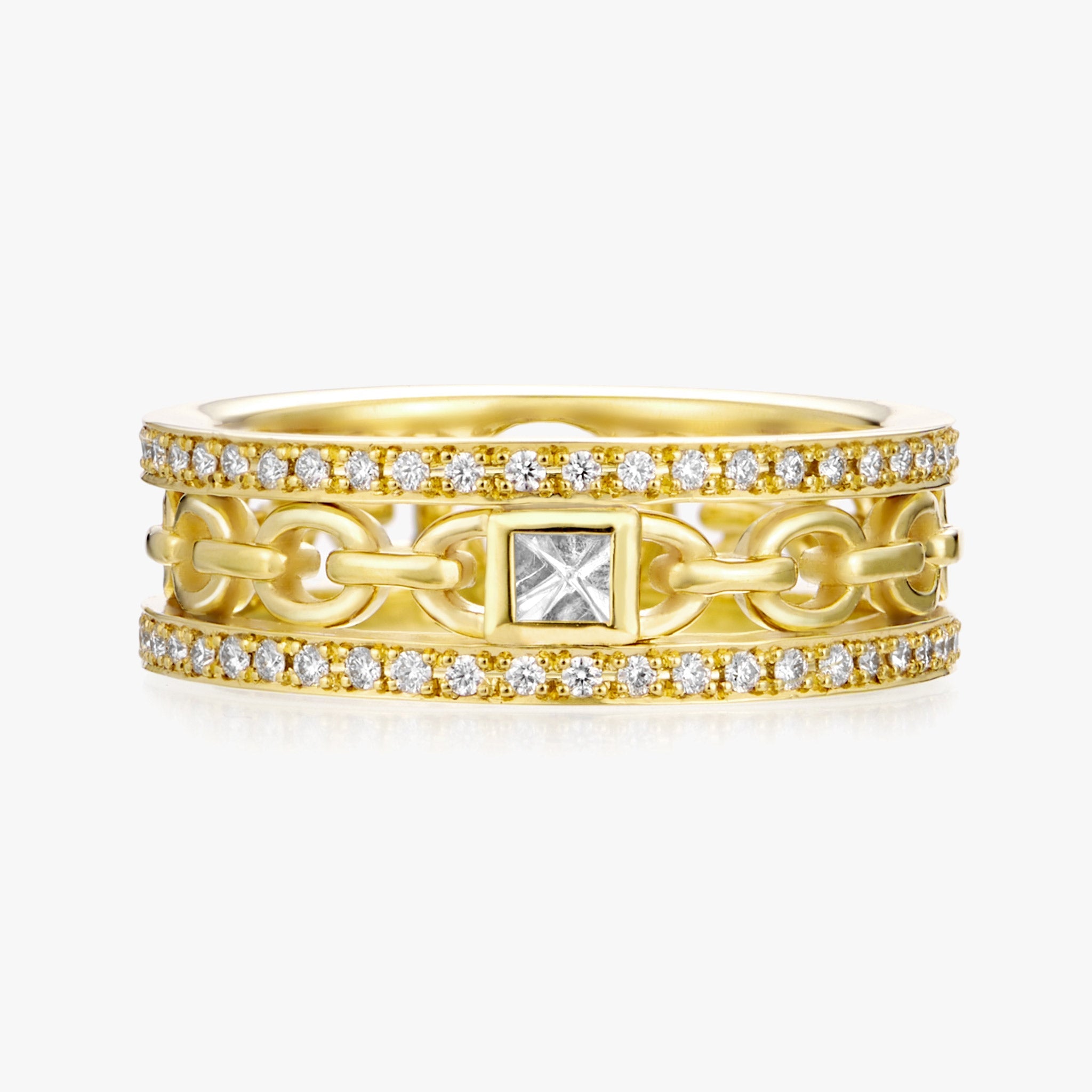 Adeve Links Eternal Ring (yellow gold with melee diamonds)