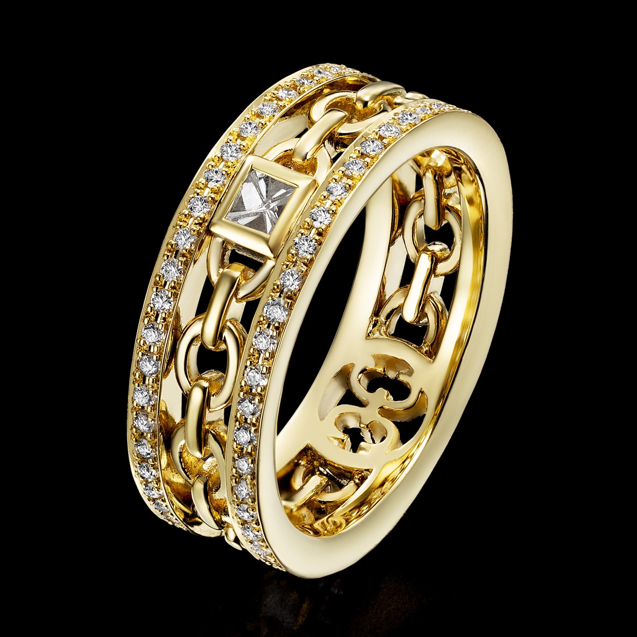 Adeve Links Eternal Ring (yellow gold with melee diamonds)