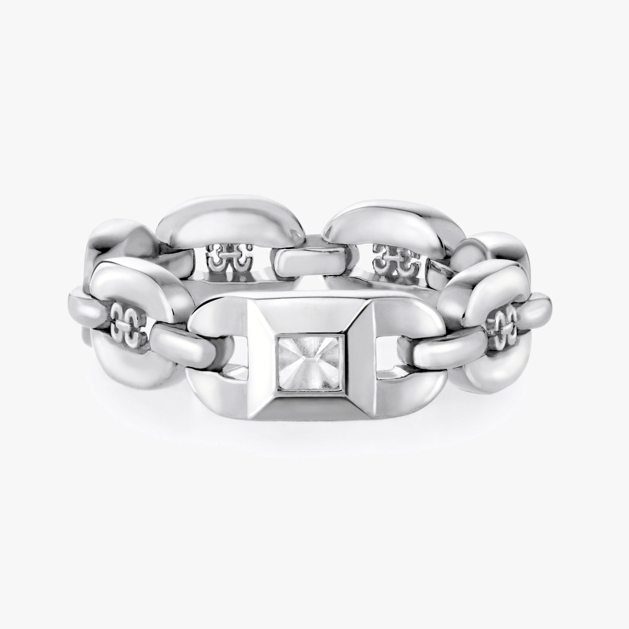 Adeve Links Chain Ring (white gold)