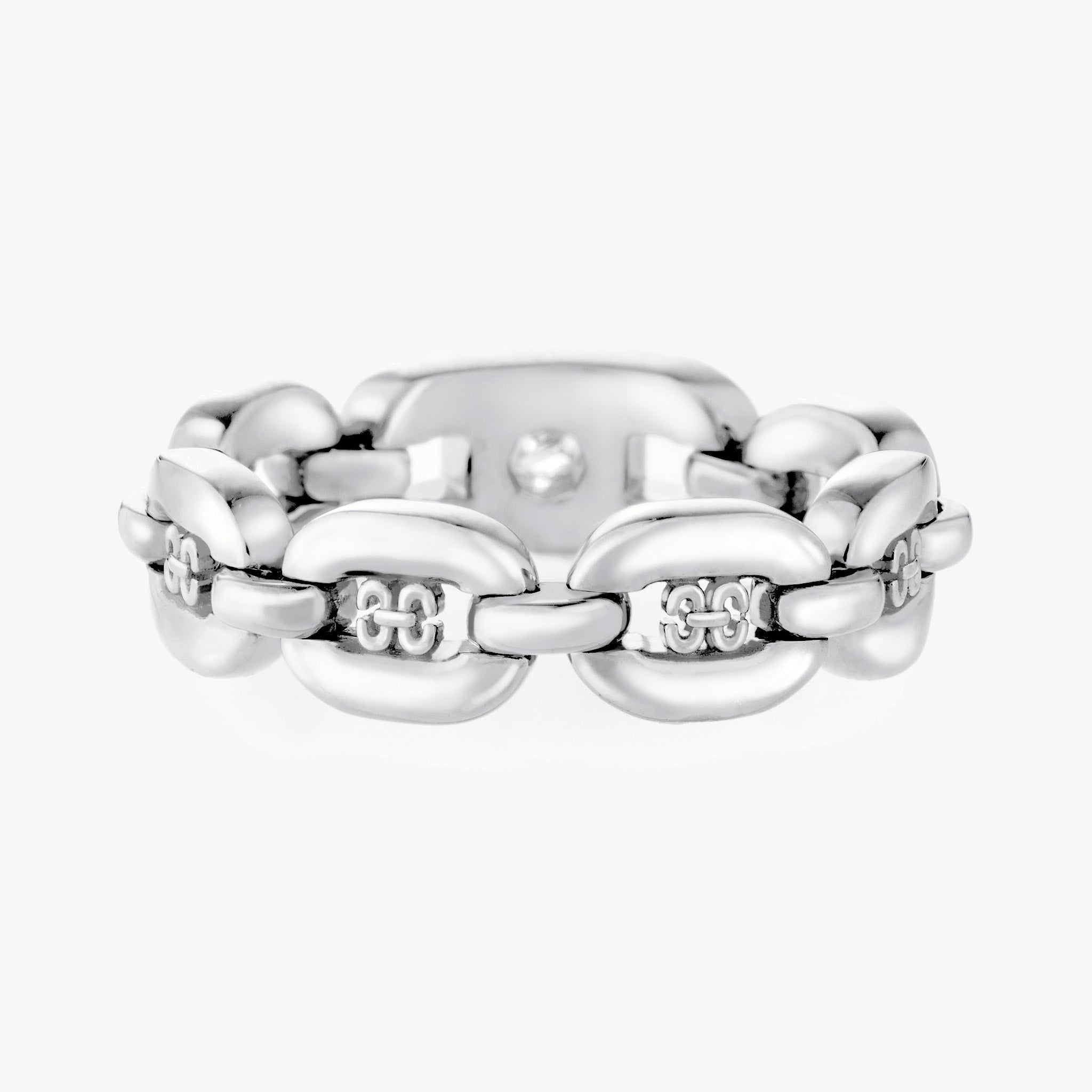 Adeve Links Chain Ring (white gold)