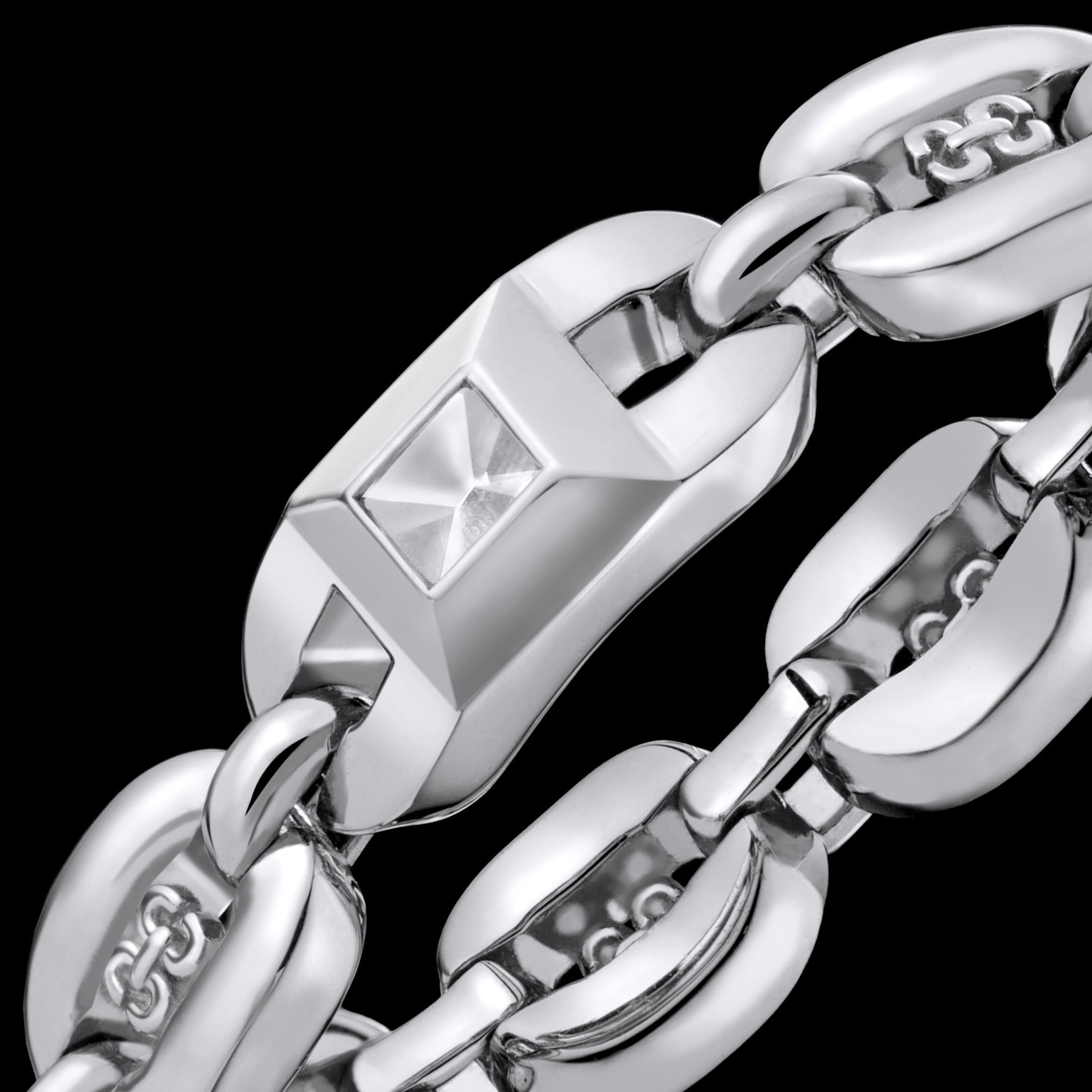 Adeve Links Chain Ring (white gold)