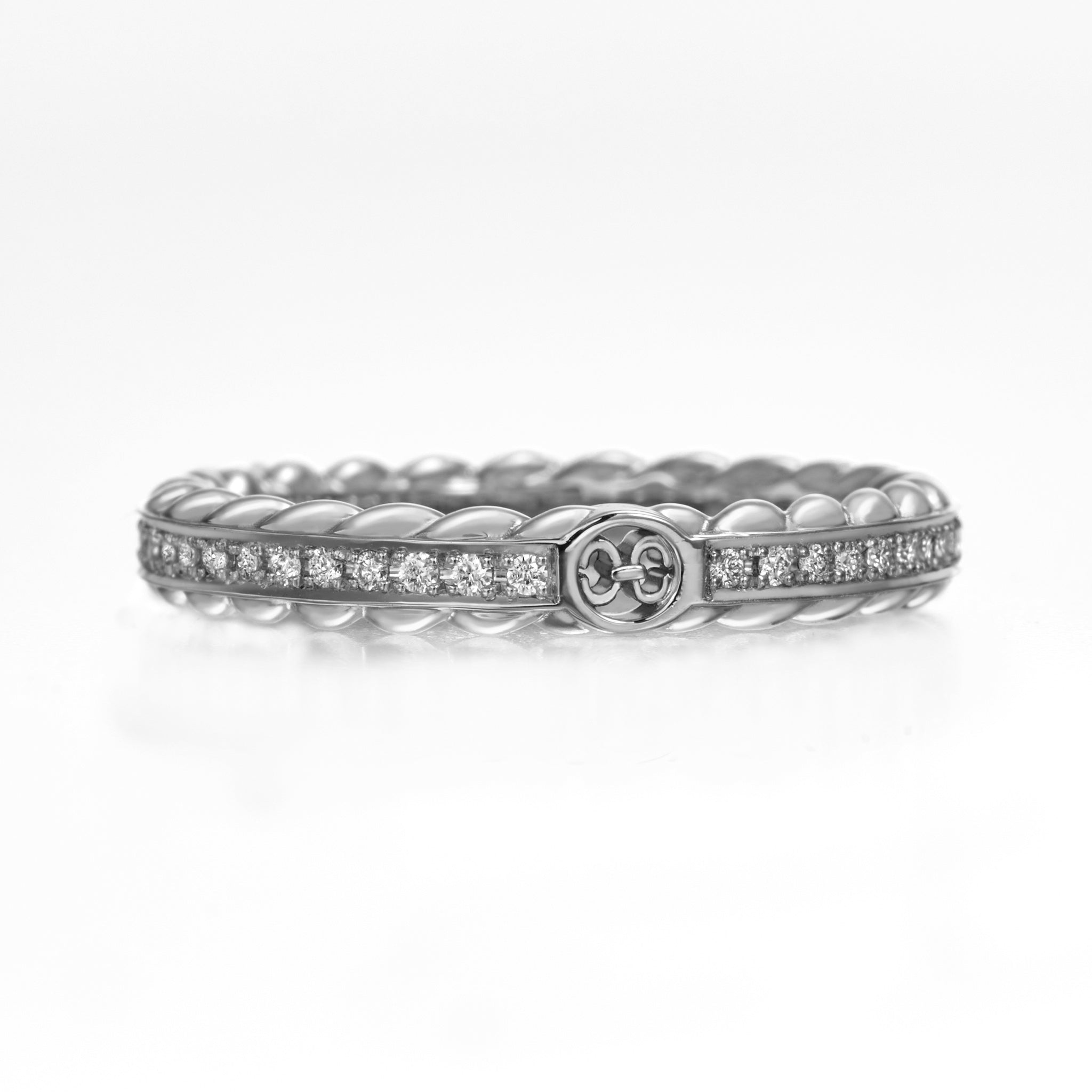 Birth Narrow Ring (white gold with diamonds)