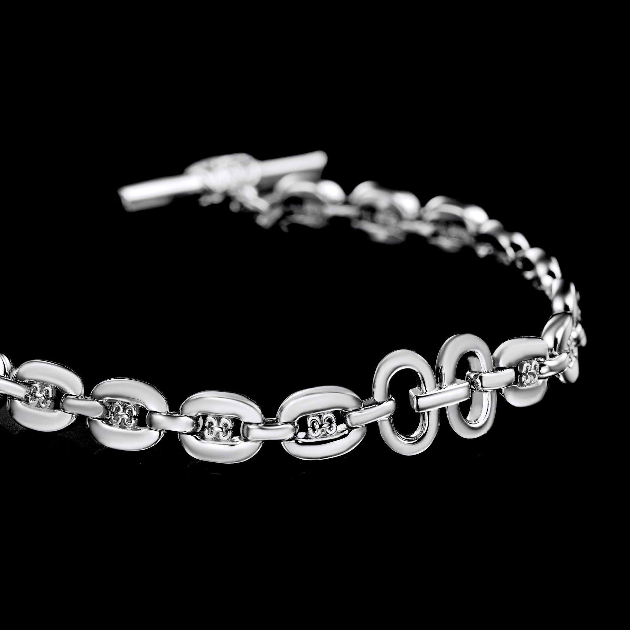 Links Chain Bracelet (white gold)