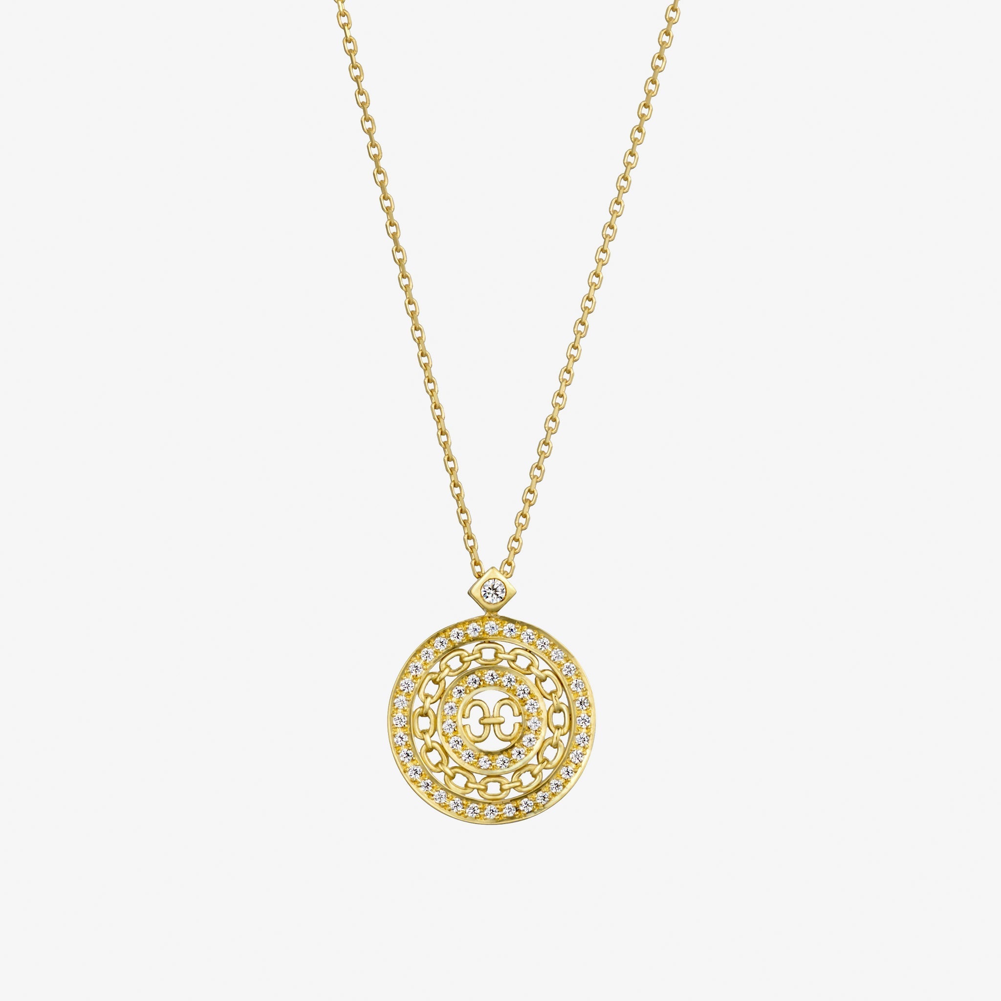 Links Timeless Necklace (yellow gold with diamonds)