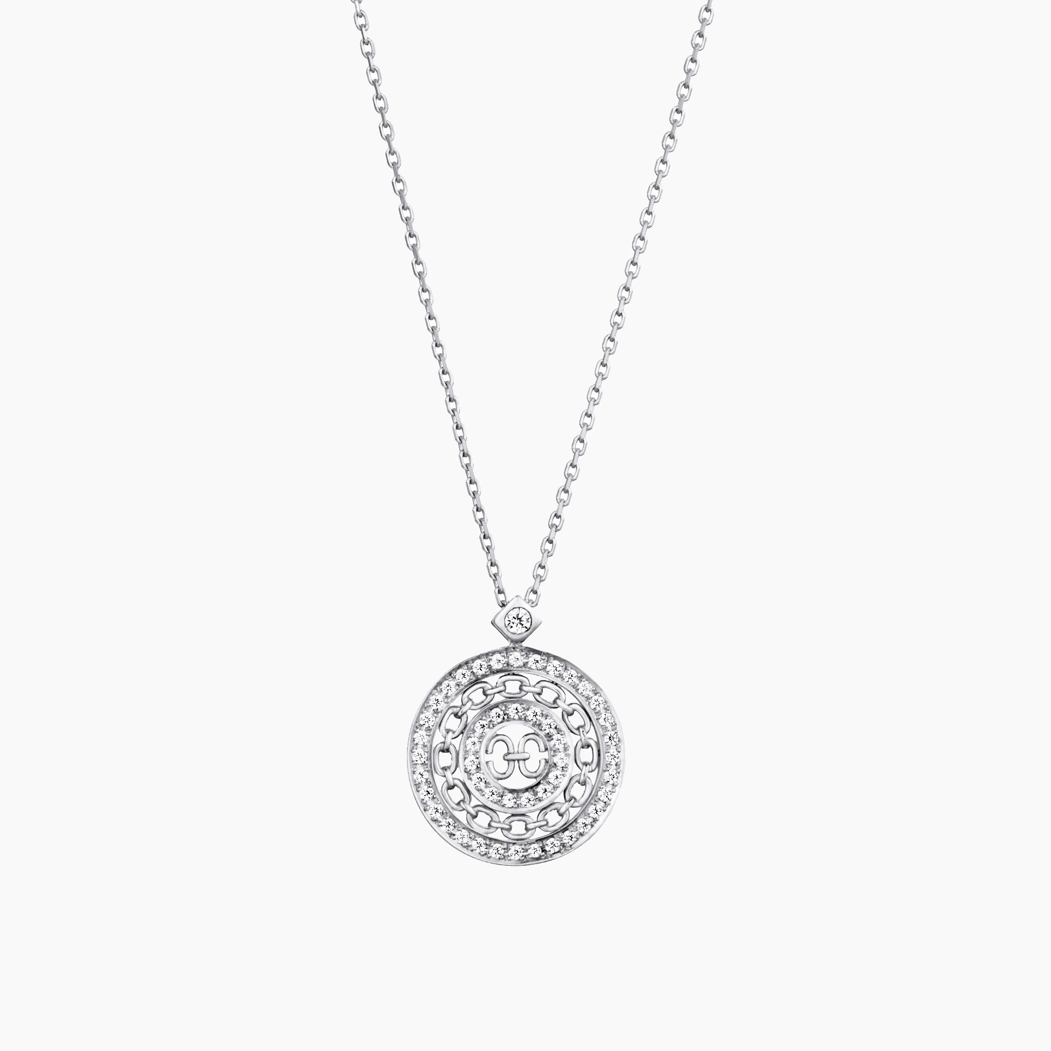 Links Timeless Necklace (white gold with melee diamonds)