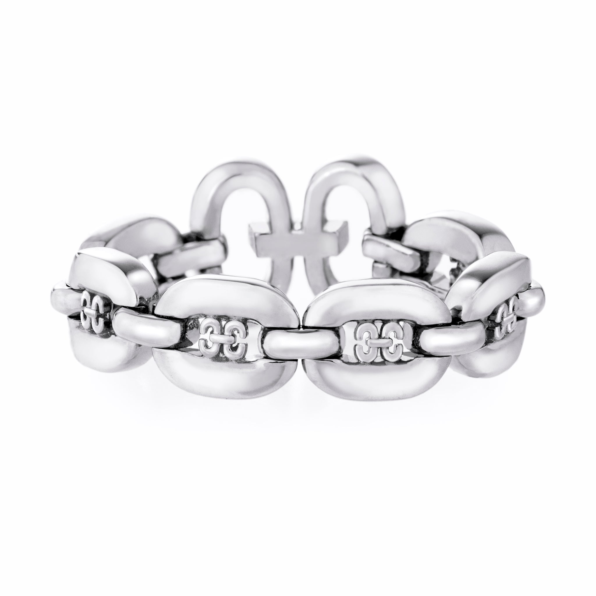 Links Iconic Chain Ring (white gold)