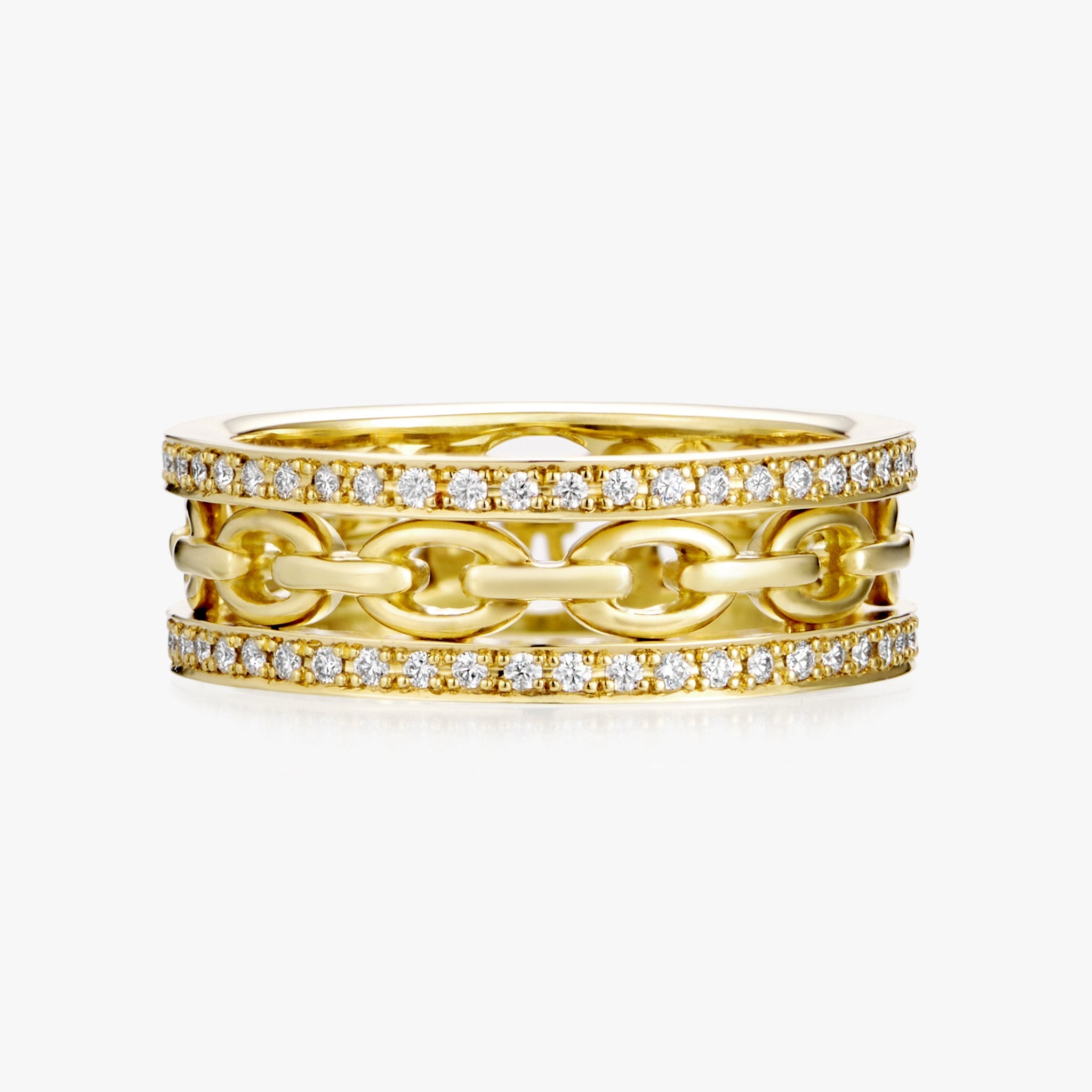 Links Eternal Ring (yellow gold with diamonds)