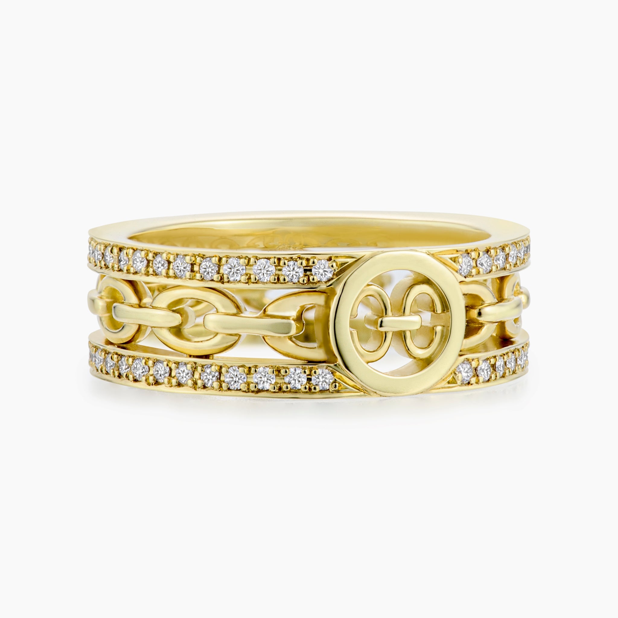 Links Eternal Ring (yellow gold with diamonds)