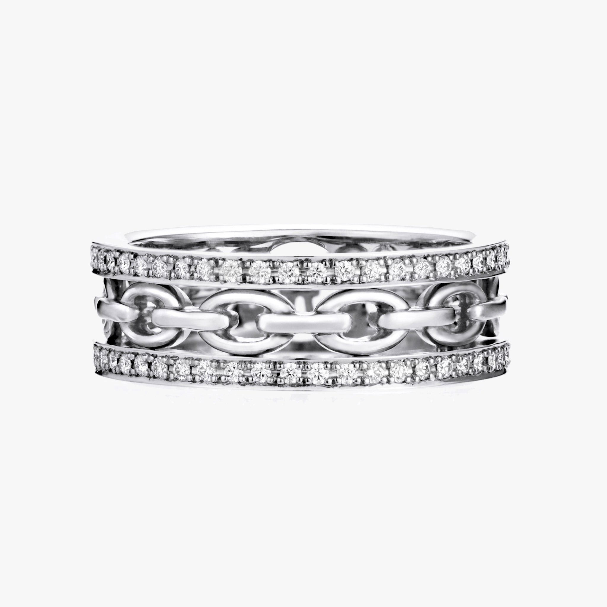 Links Eternal Ring (white gold with diamonds)