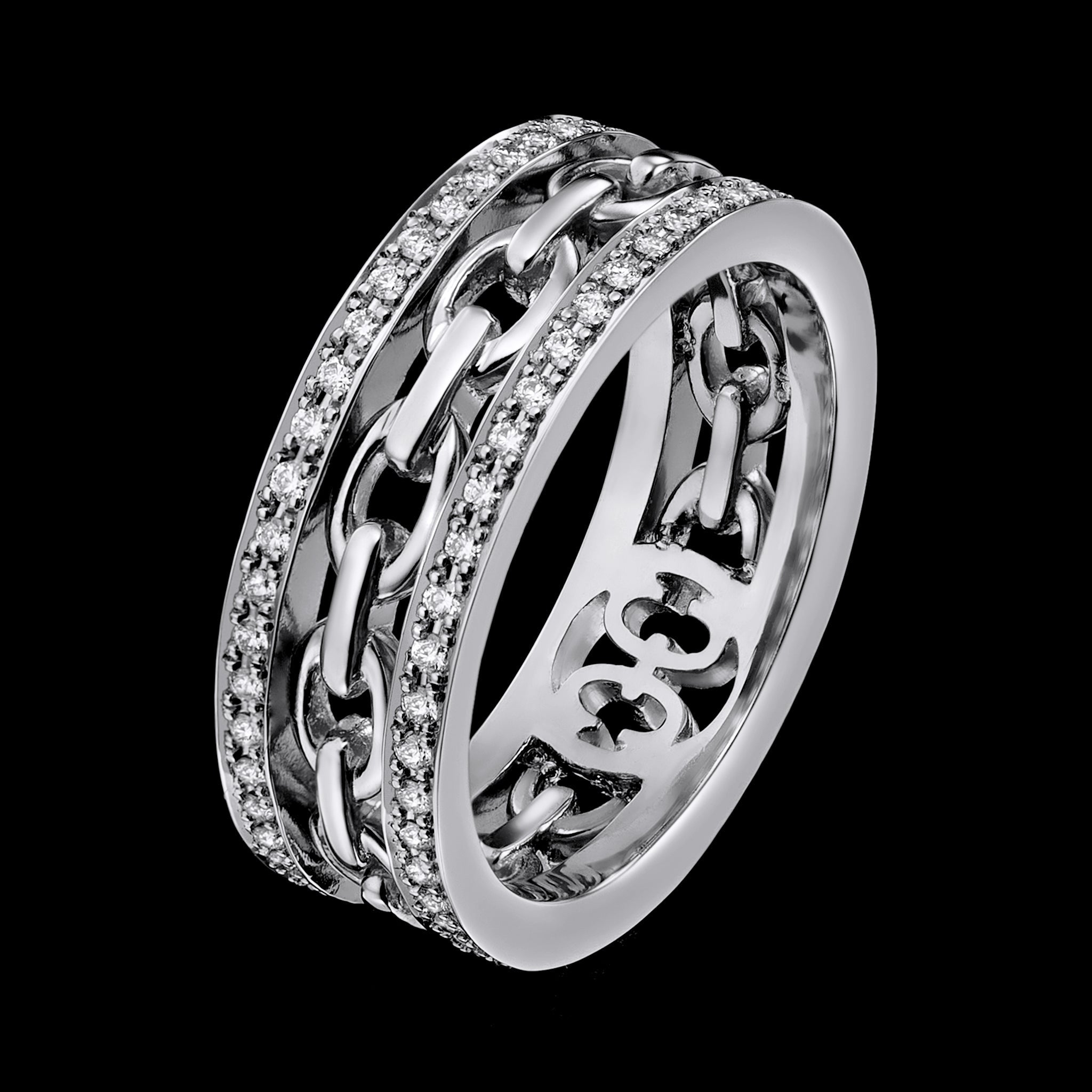 Links Eternal Ring (white gold with diamonds)