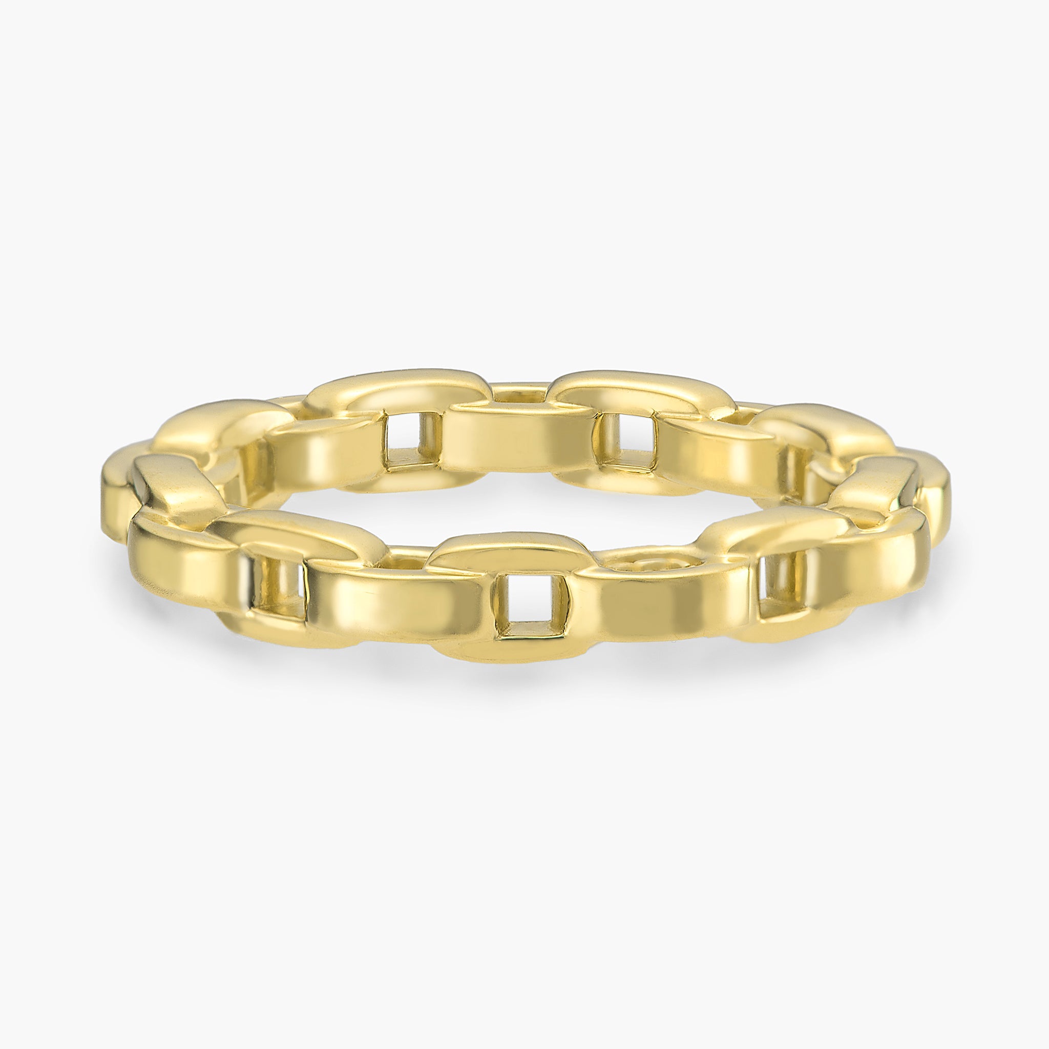 Links Three Side Chain Ring (yellow gold)