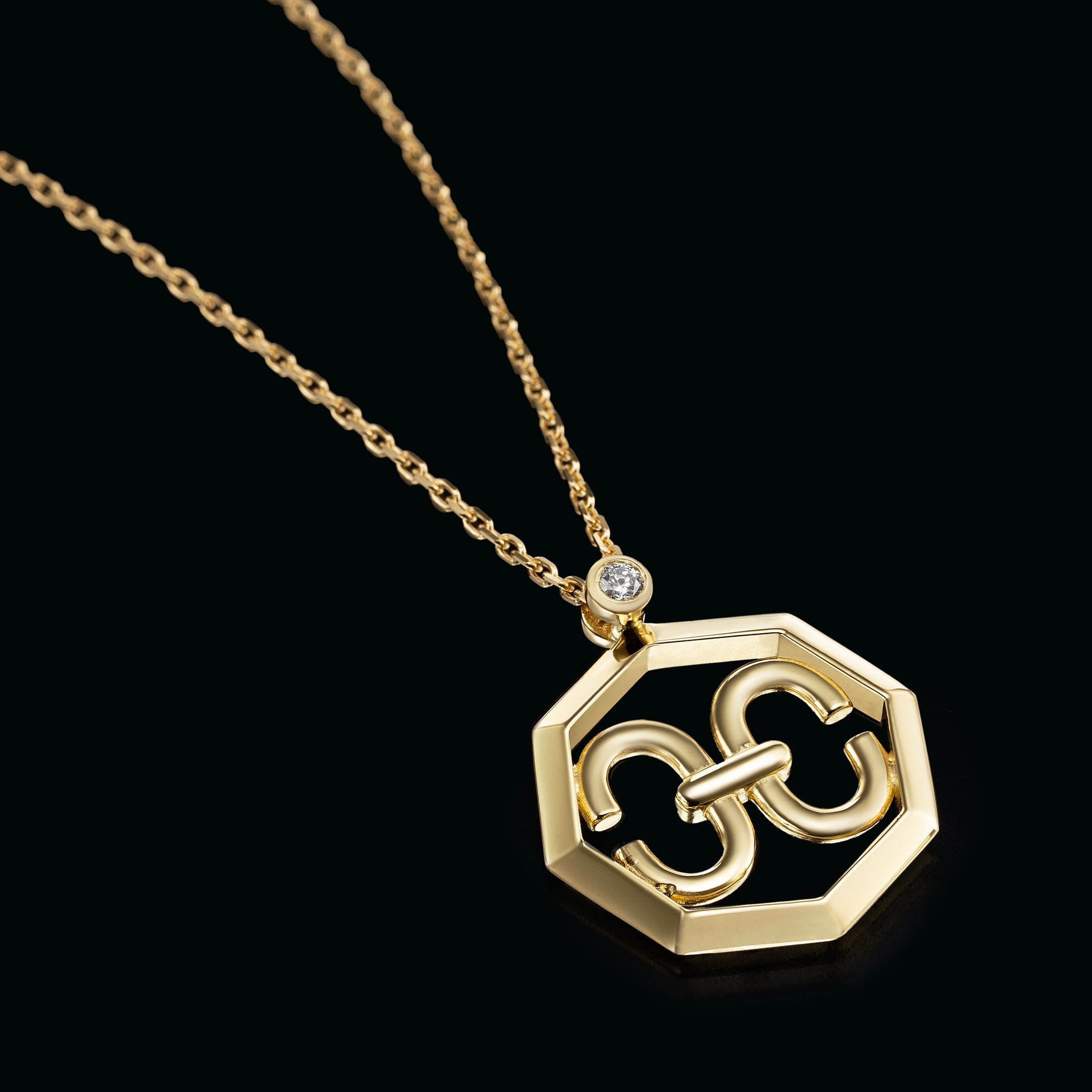 Harmony Iconic Octagon Necklace (yellow gold)