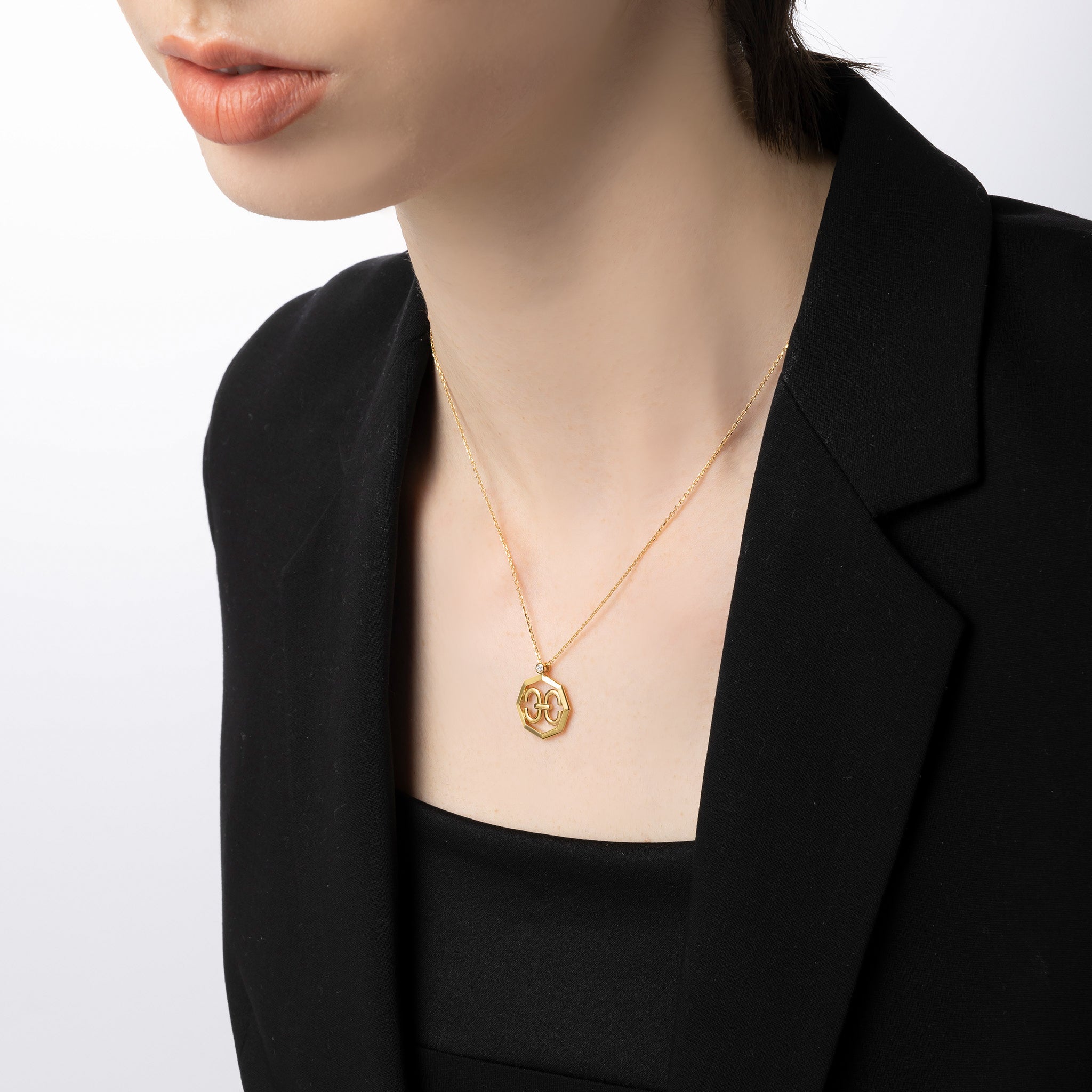 Harmony Iconic Octagon Necklace (yellow gold)