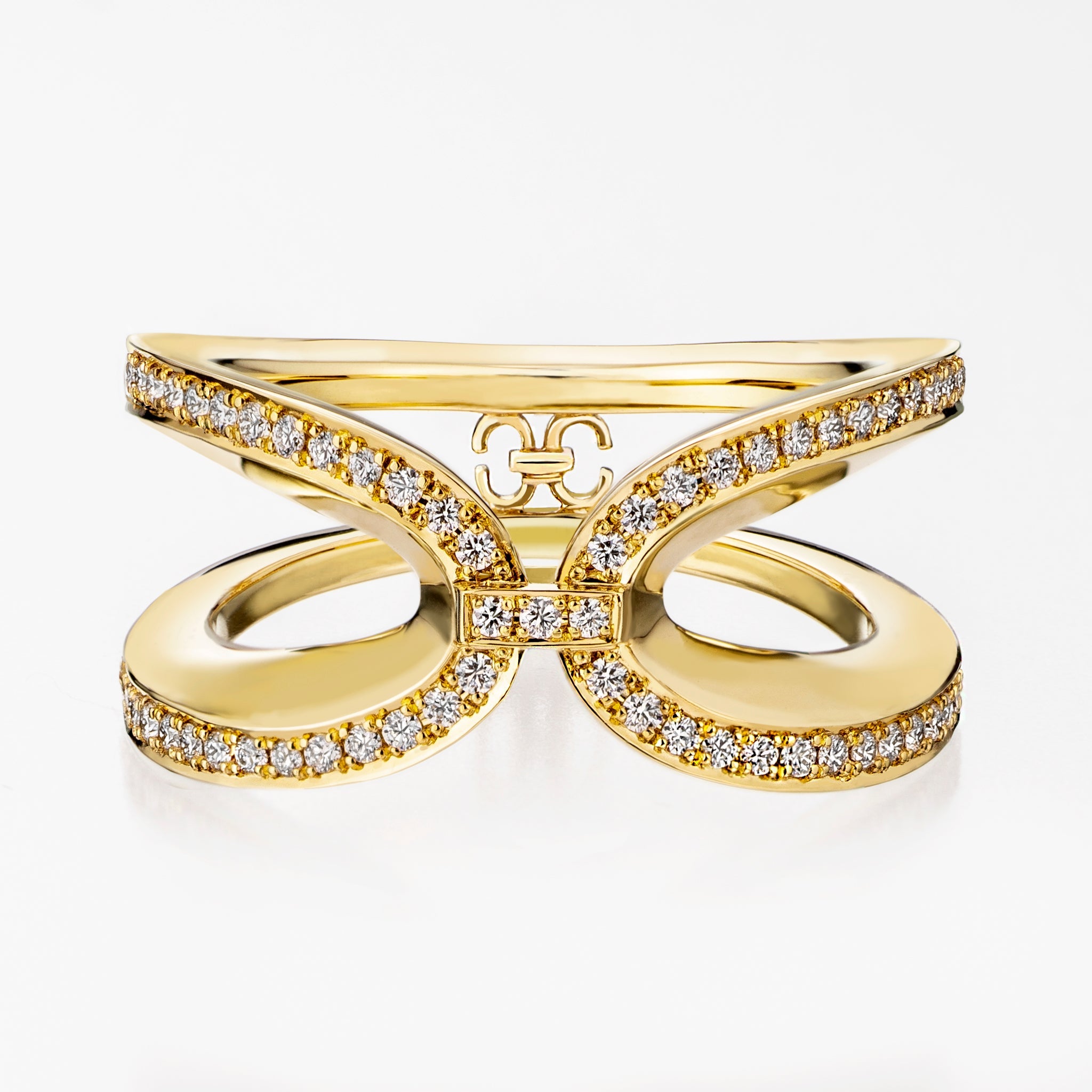 Harmony Infinity Ring (yellow gold with diamonds)