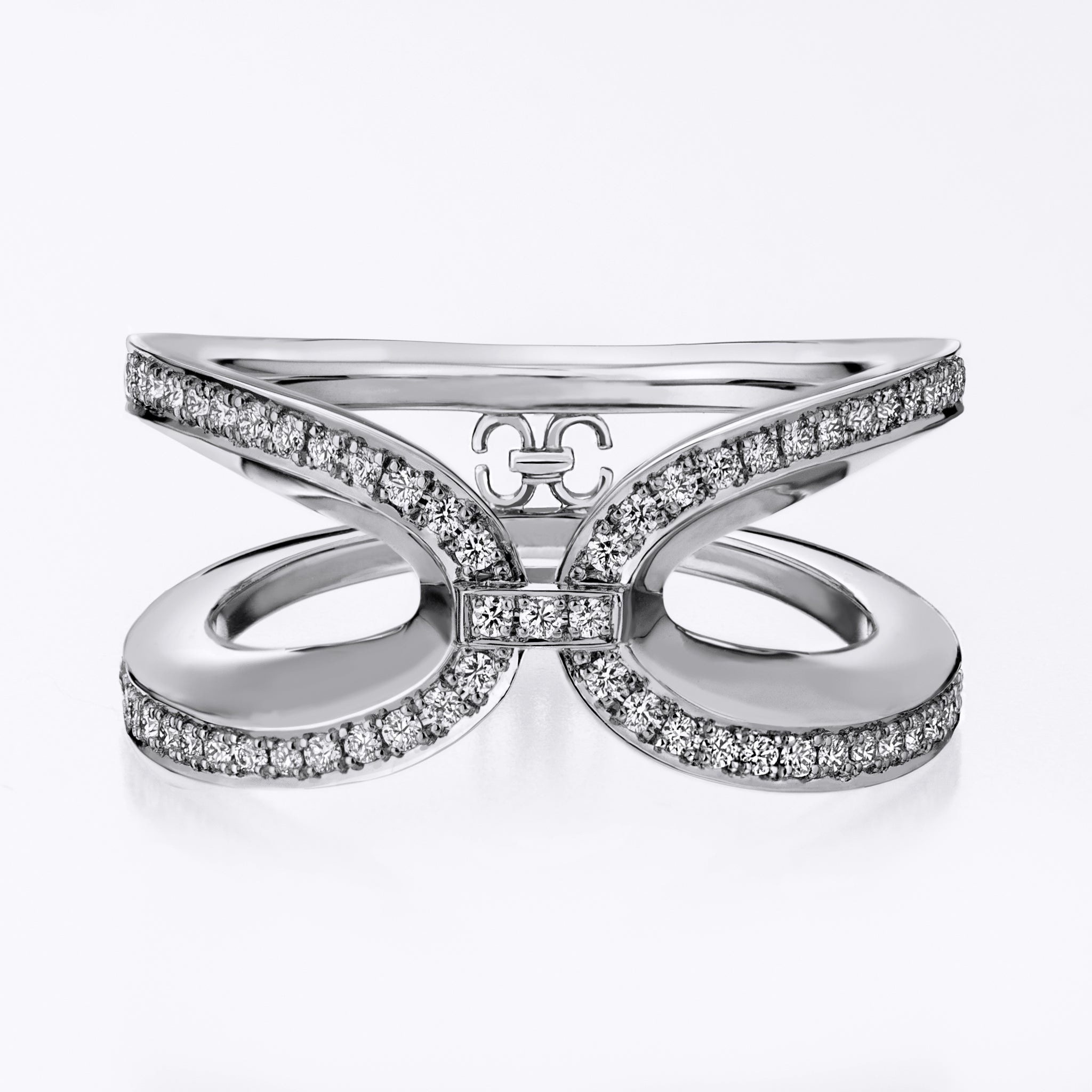 Harmony Infinity Ring (white gold with diamonds)