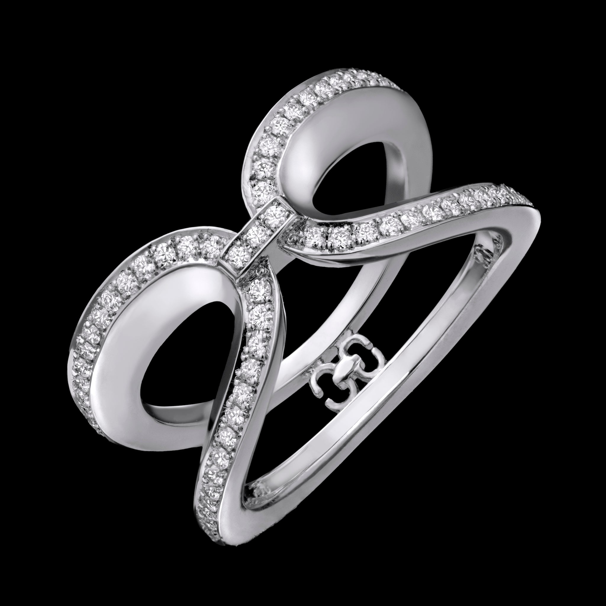 Harmony Infinity Ring (white gold with diamonds)