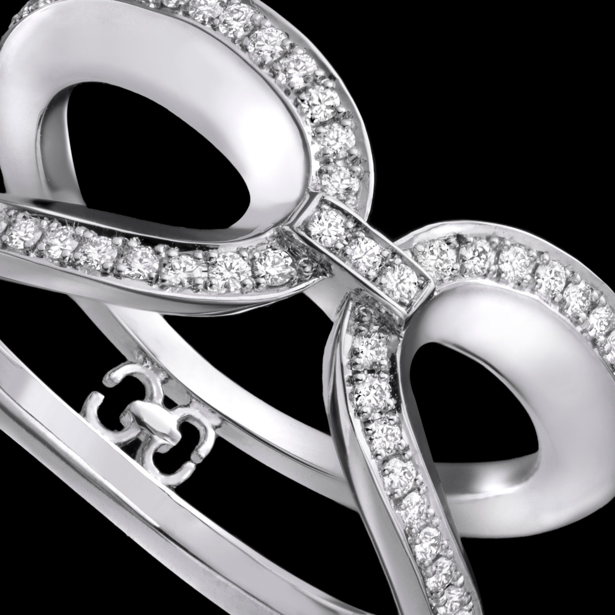 Harmony Infinity Ring (white gold with diamonds)