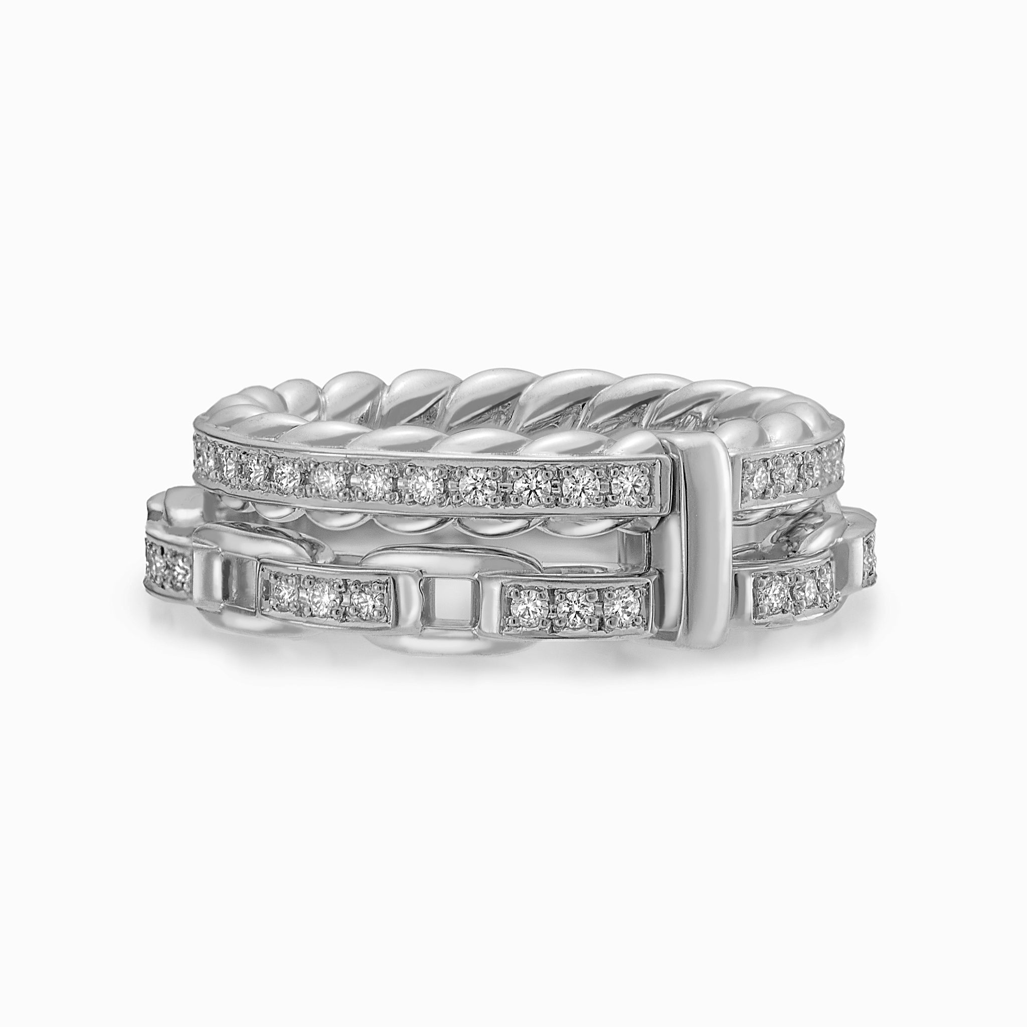 Harmony Twin Ring (white gold with diamonds)